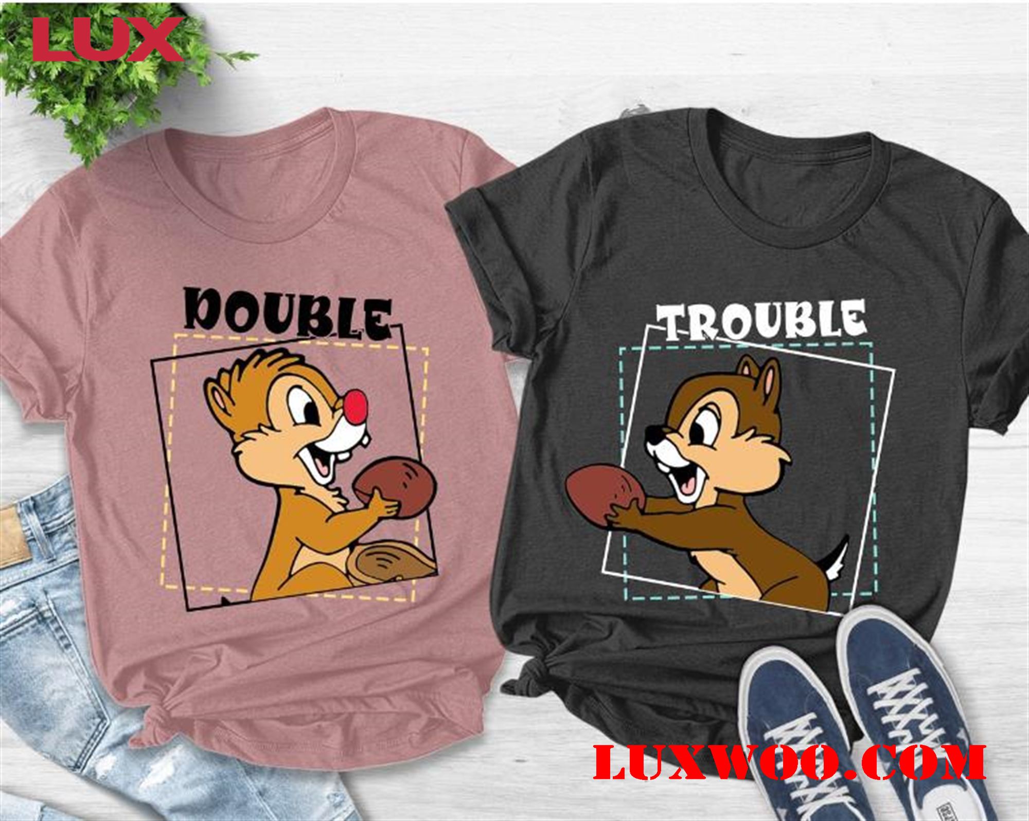 Chip And Dale Shirt Double Trouble Shirt Disney Couple Shirts Disney Family Shirts 