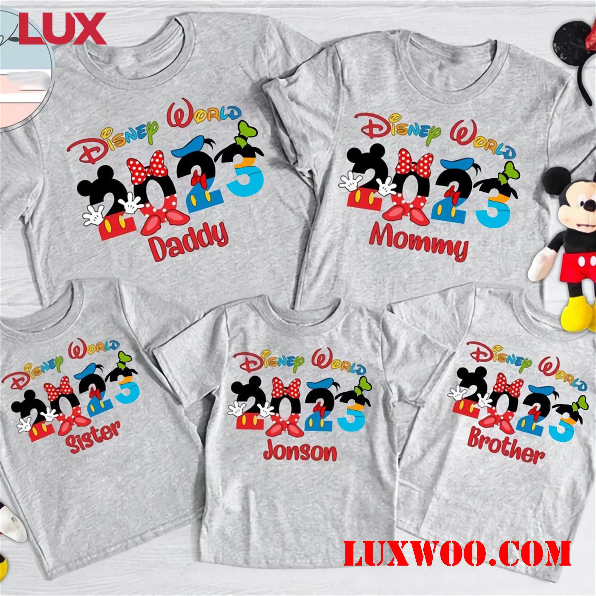 Custom Disney World 2023 Matching Family T-shirt 