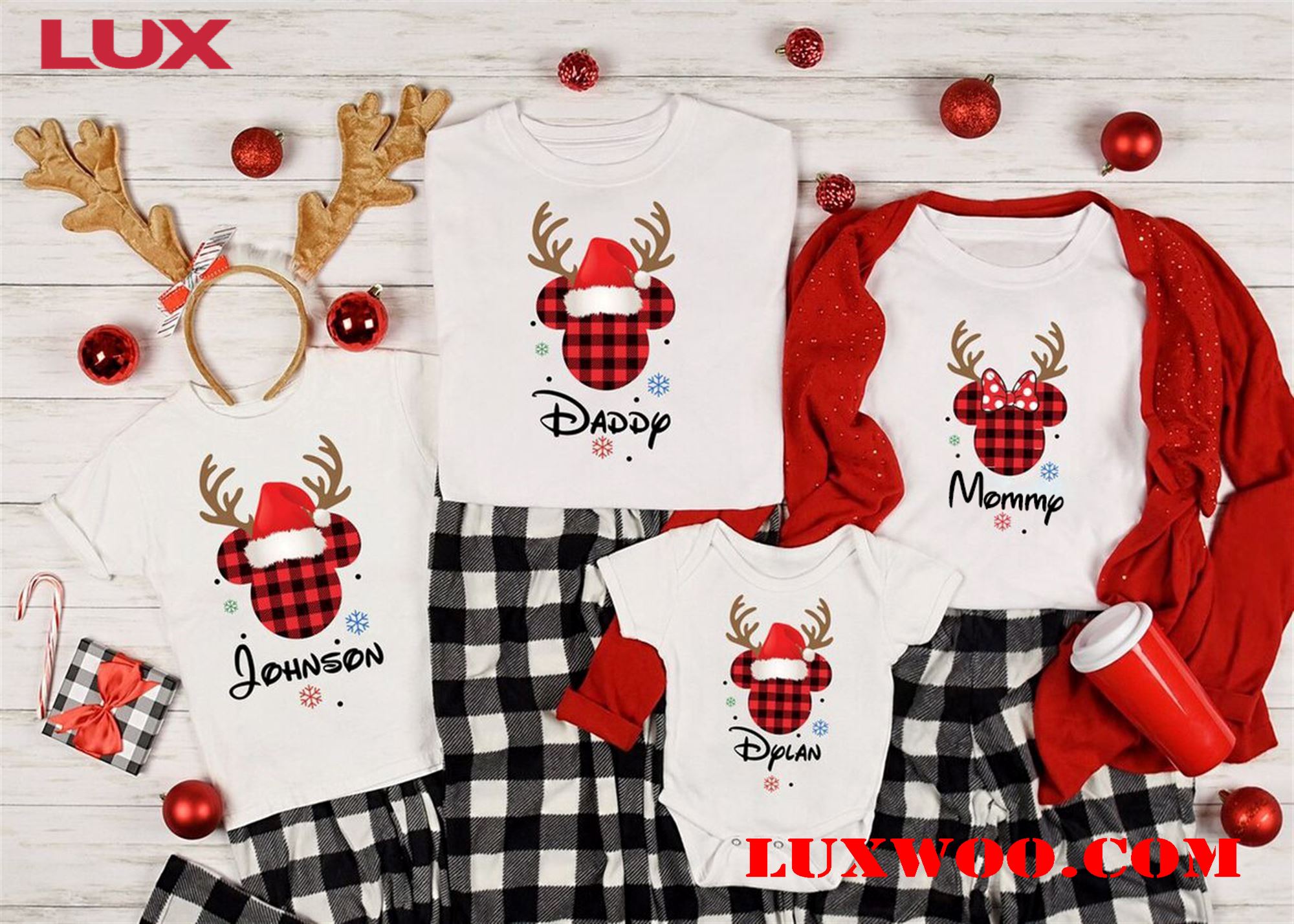 Disney Family Matching Christmas Custom T-shirt 