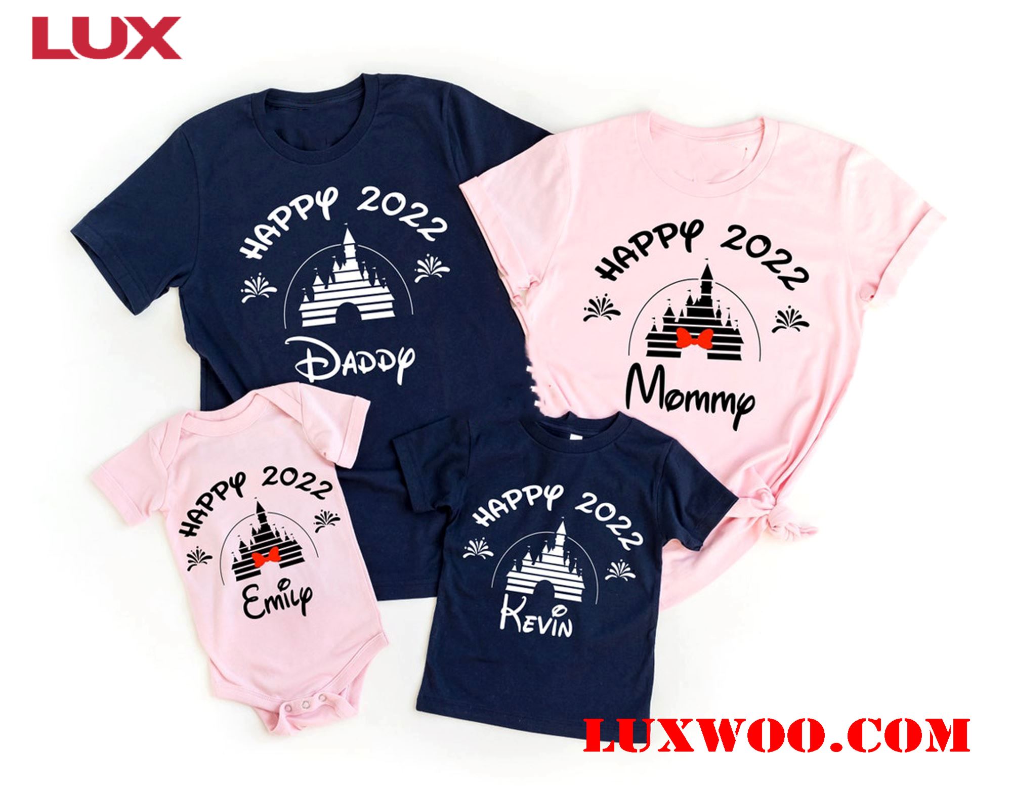 Happy New Year 2022 Disney Family Matching T Shirt 