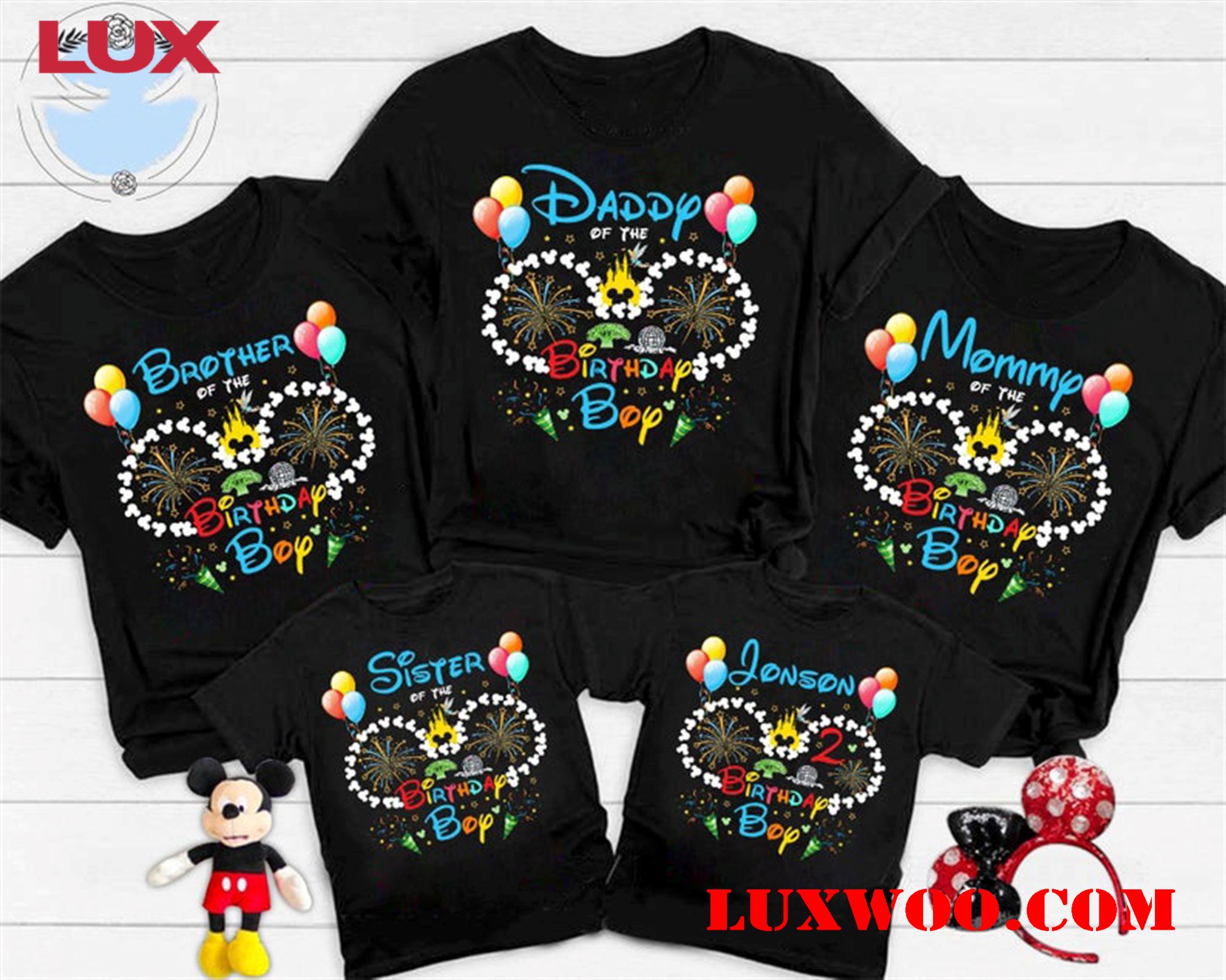 Mickey Mouse Birthday Boy Matching Family T Shirt 