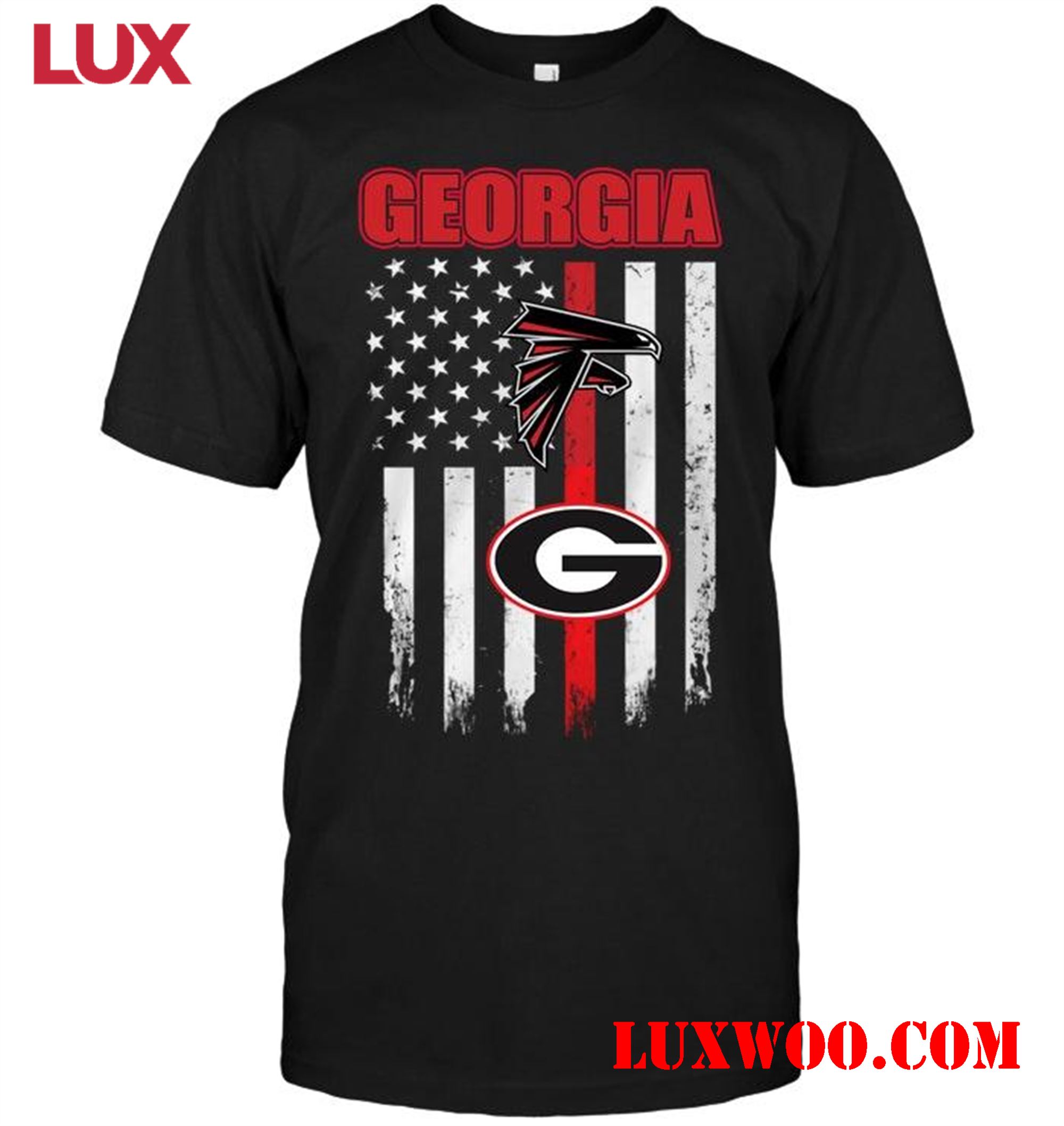Nfl Atlanta Falcons Georgia Atlanta Falcons Georgia Bulldogs American Flag Shirt 