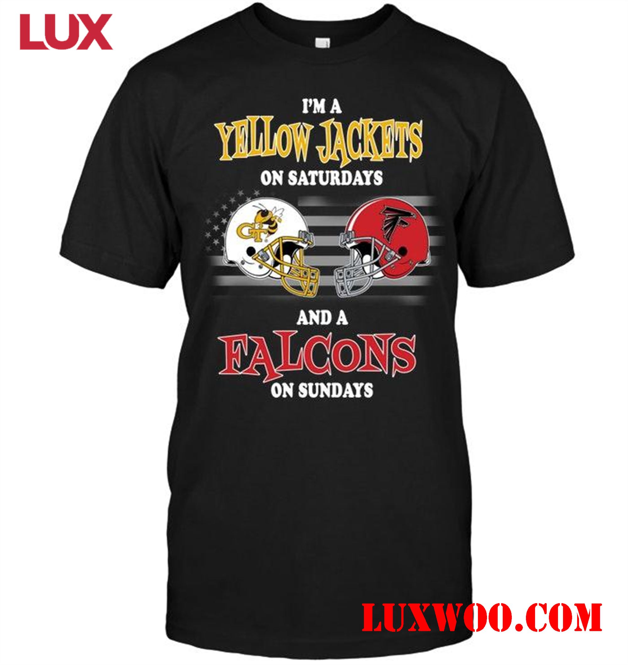 Nfl Atlanta Falcons Im Georgia Tech Yellow Jackets On Saturdays And Atlanta Falcons On Sundays Shirt 