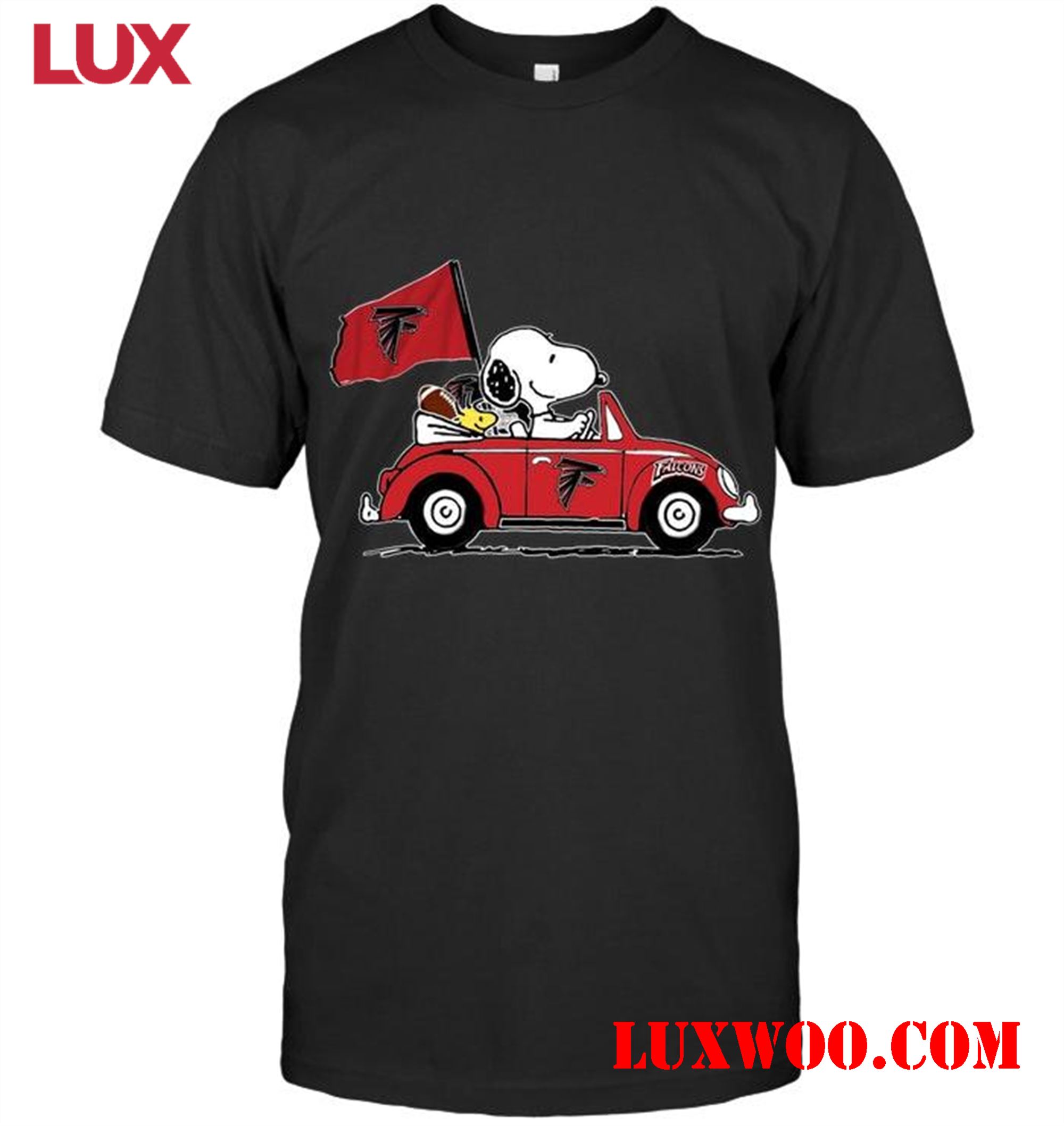Nfl Atlanta Falcons Snoopy Drives Atlanta Falcons Beetle Car Fan T Shirt 