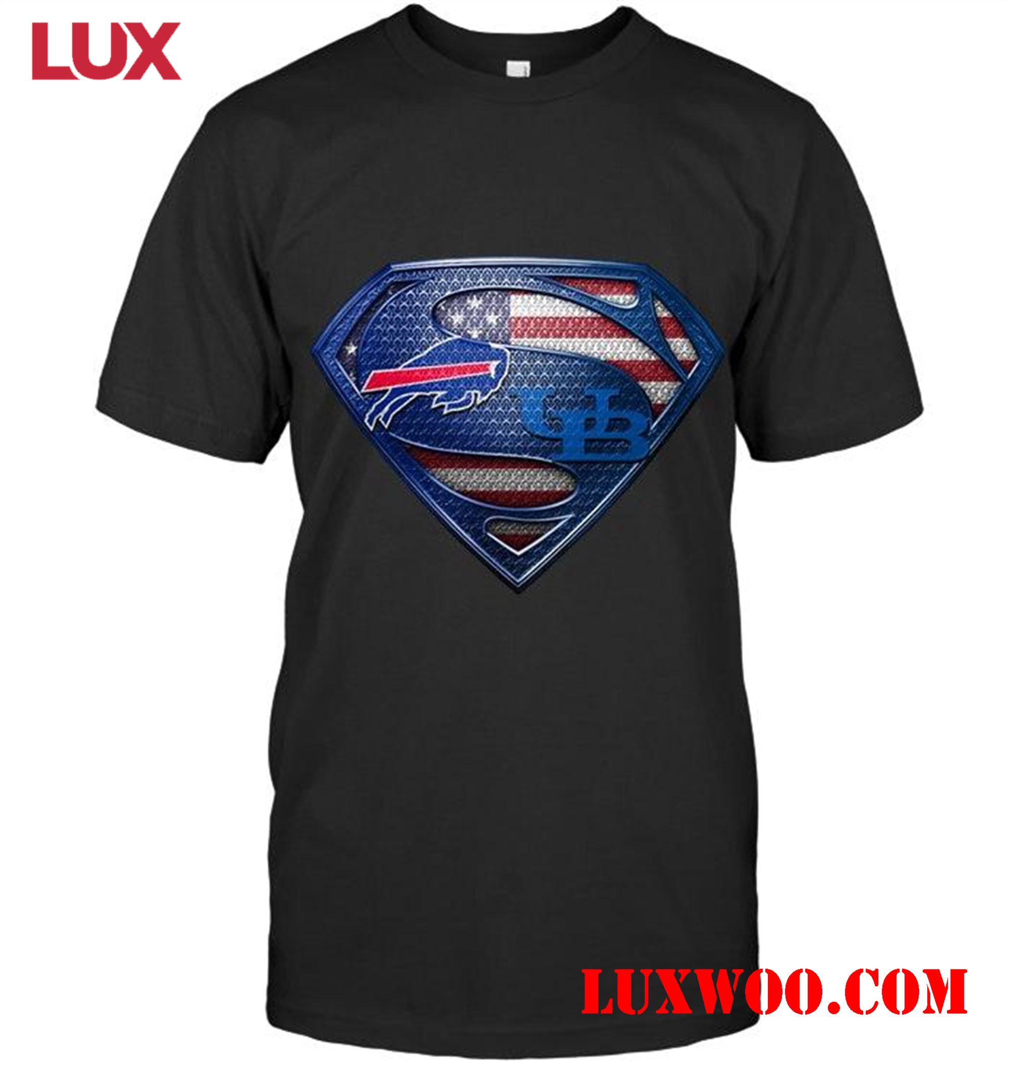 Nfl Buffalo Bills And Buffalo Bulls Superman American Flag Layer Shirt 