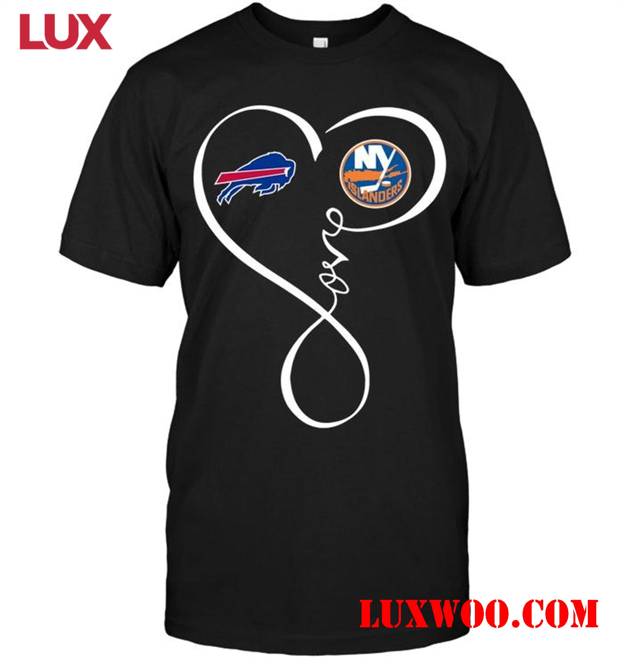 Nfl Buffalo Bills New York Islanders Love Heart Shirt 