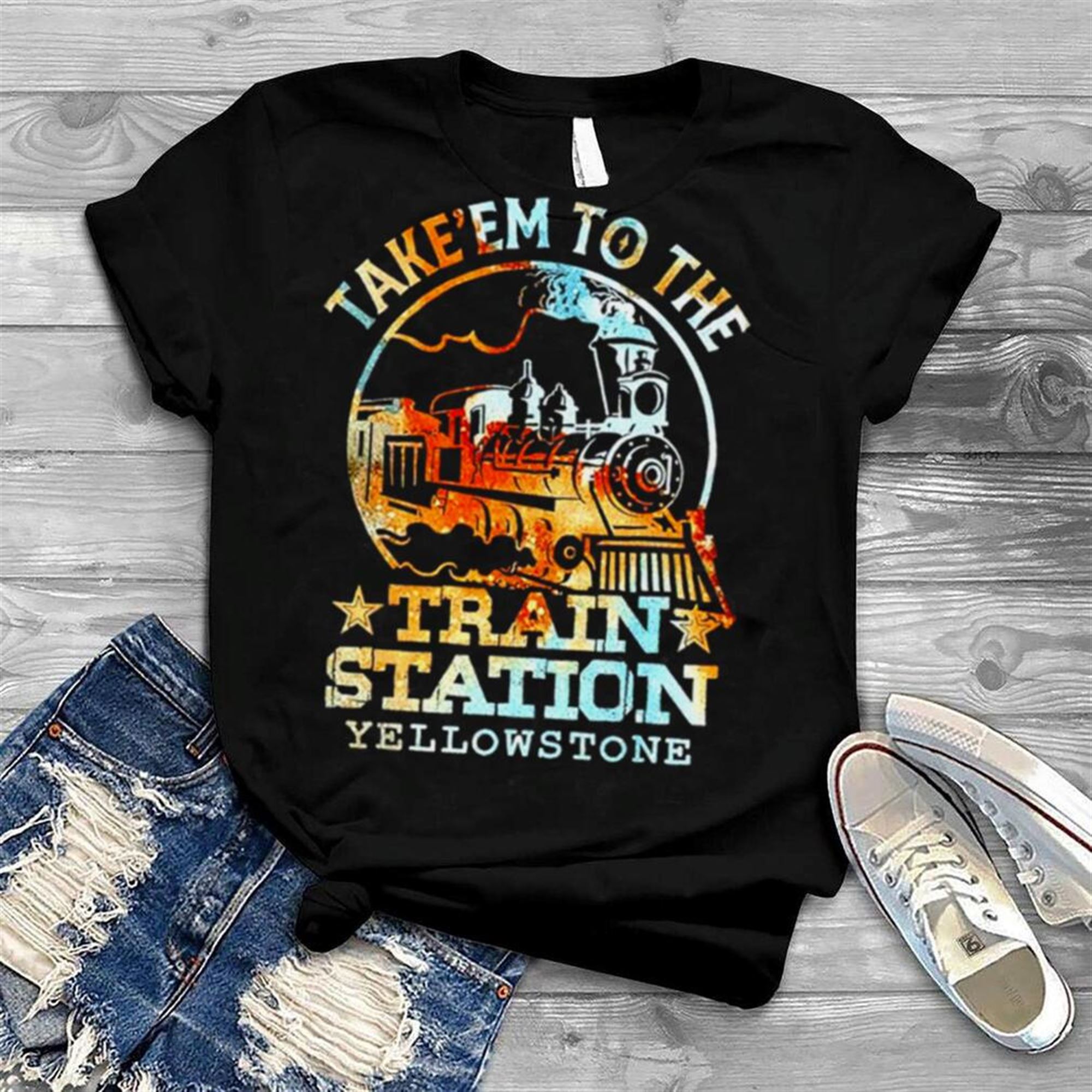 Limited Editon Take Em To The Train Station Yellowstone Shirt 
