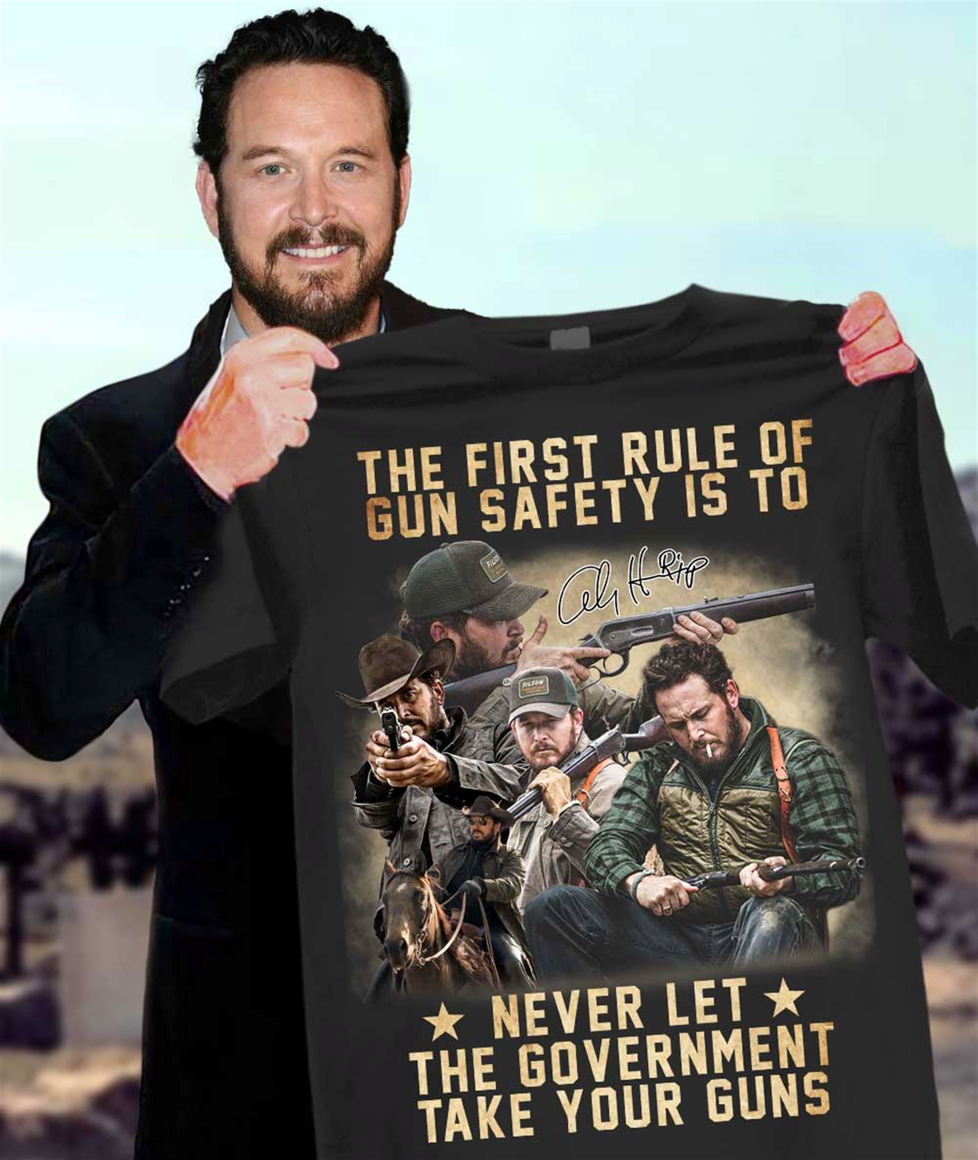 Happy The First Rule Of Gun Safety Is To Never Let The Government Take Your Guns Shirt 