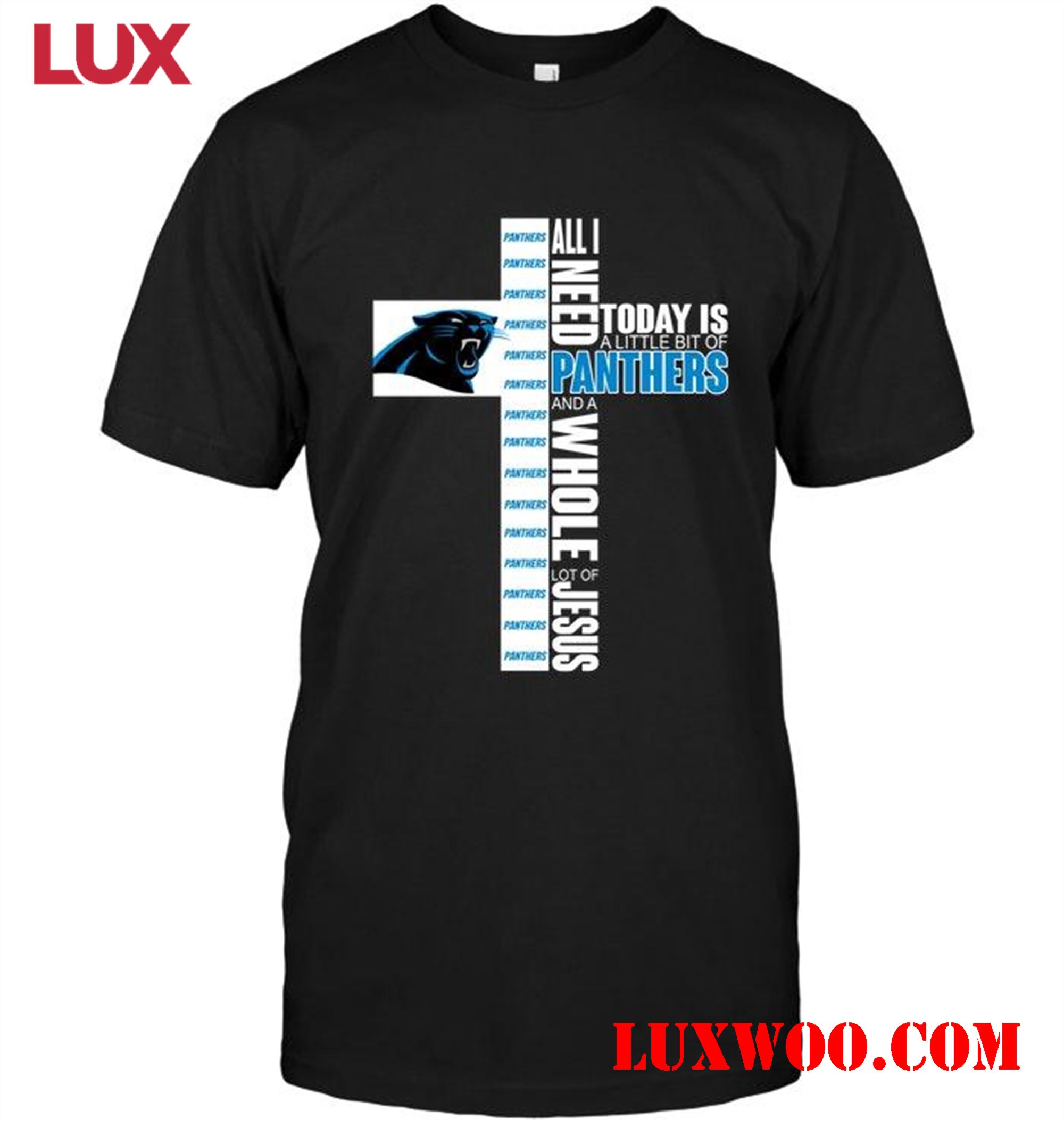 Nfl Carolina Panthers All I Need Today Is A Little Of Carolina Panthers And A Whole Lot Of Jesus Shirt 