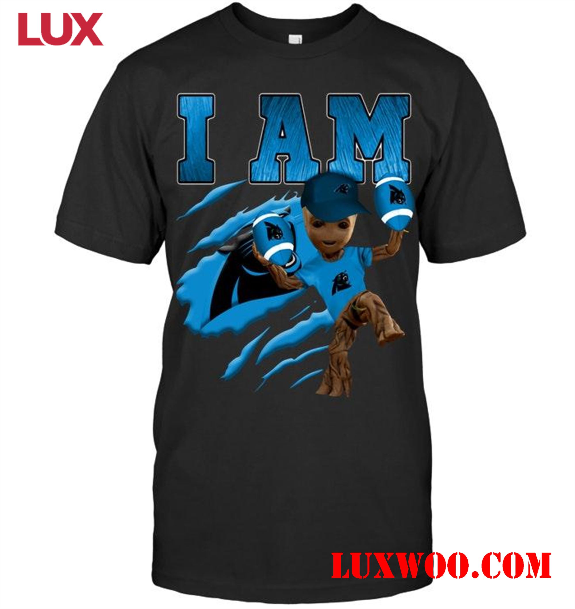 Nfl Carolina Panthers I Am Groot Loves Carolina Panthers Fan T Shirt 