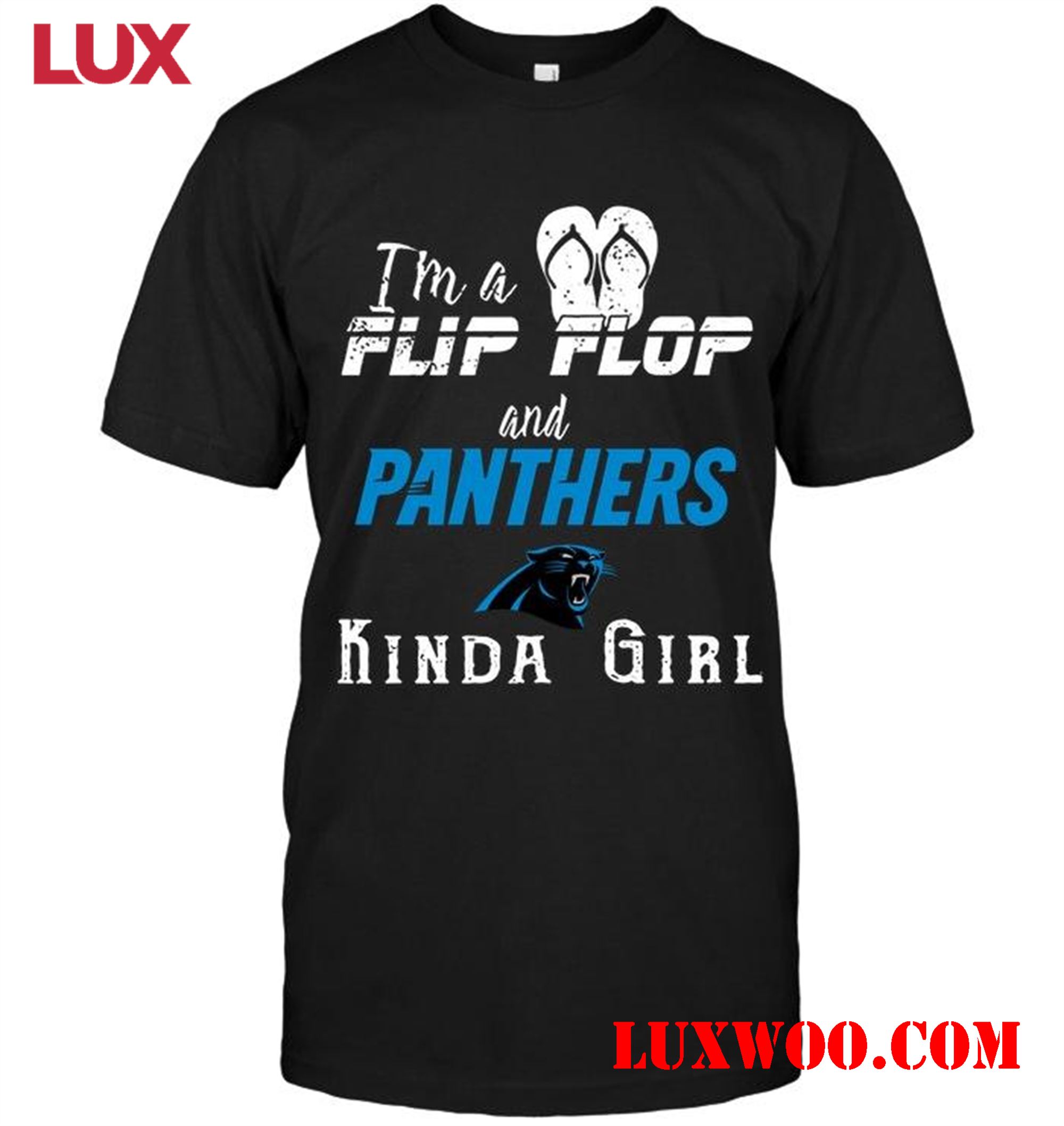 Nfl Carolina Panthers Im A Flip Flop And Carolina Panthers Kinda Girl Shirt 