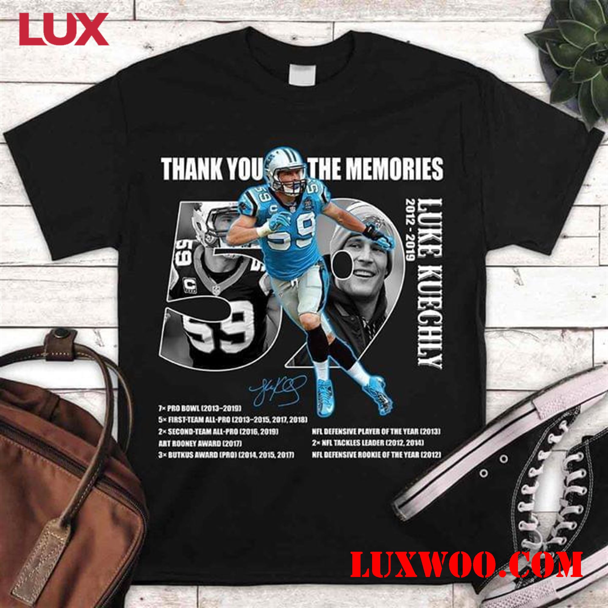 Luke Kuechly 59 thank you for the memories shirt, sweater, hoodie