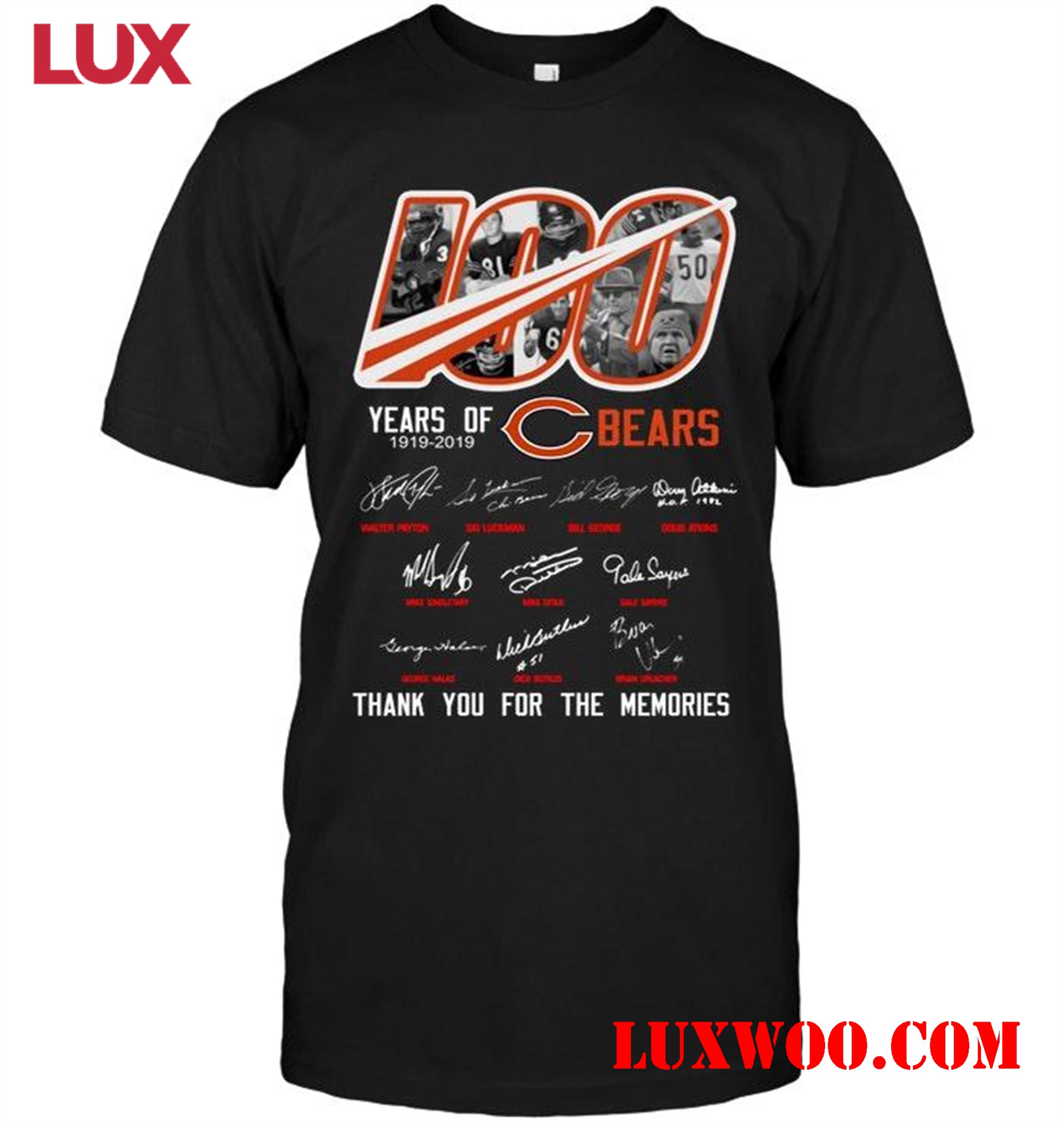 Nfl Chicago Bears 100 Years Of Chicago Bears Signed Shirt 