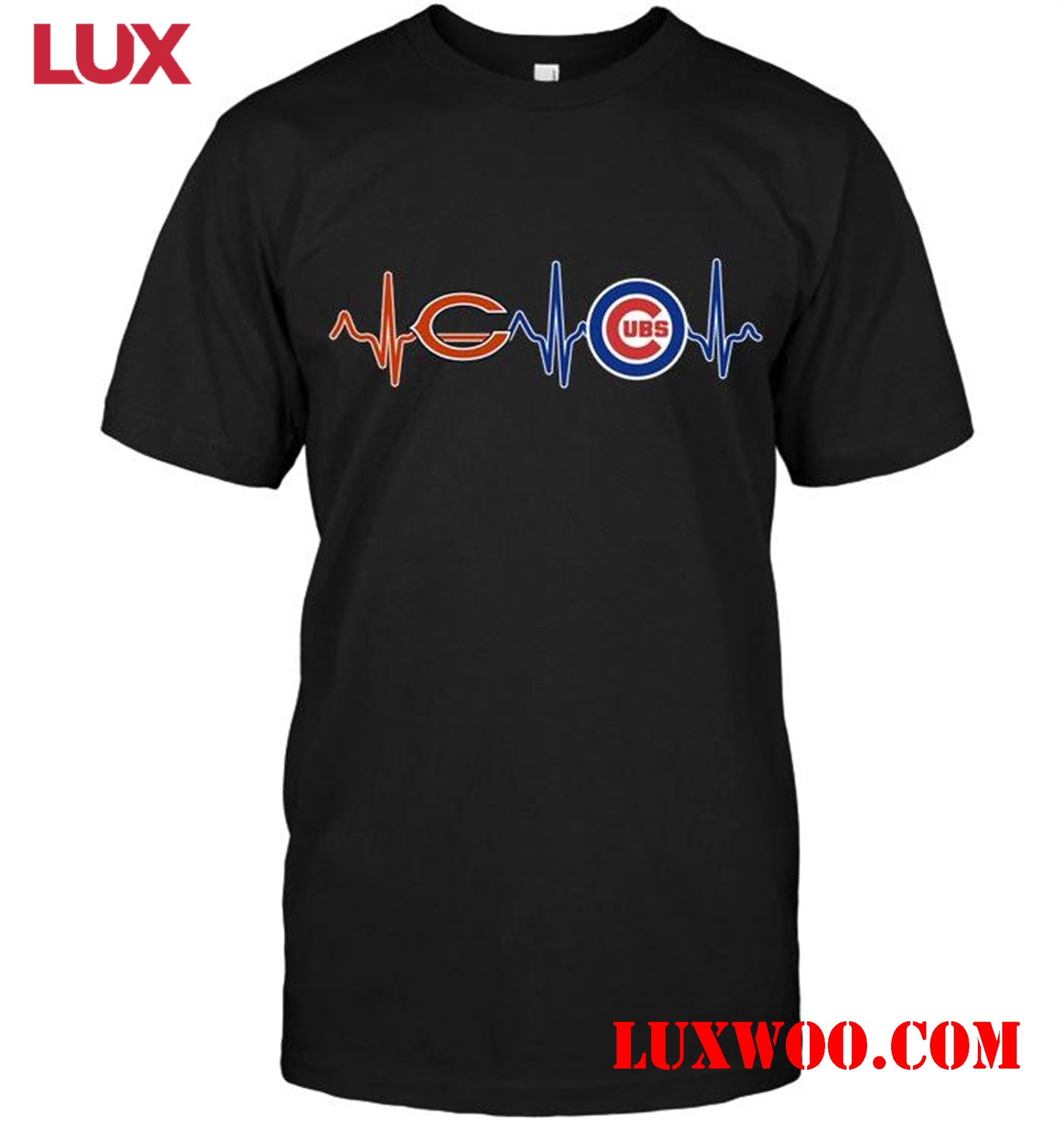 Nfl Chicago Bears Chicago Cubs Heartbeat Shirt 
