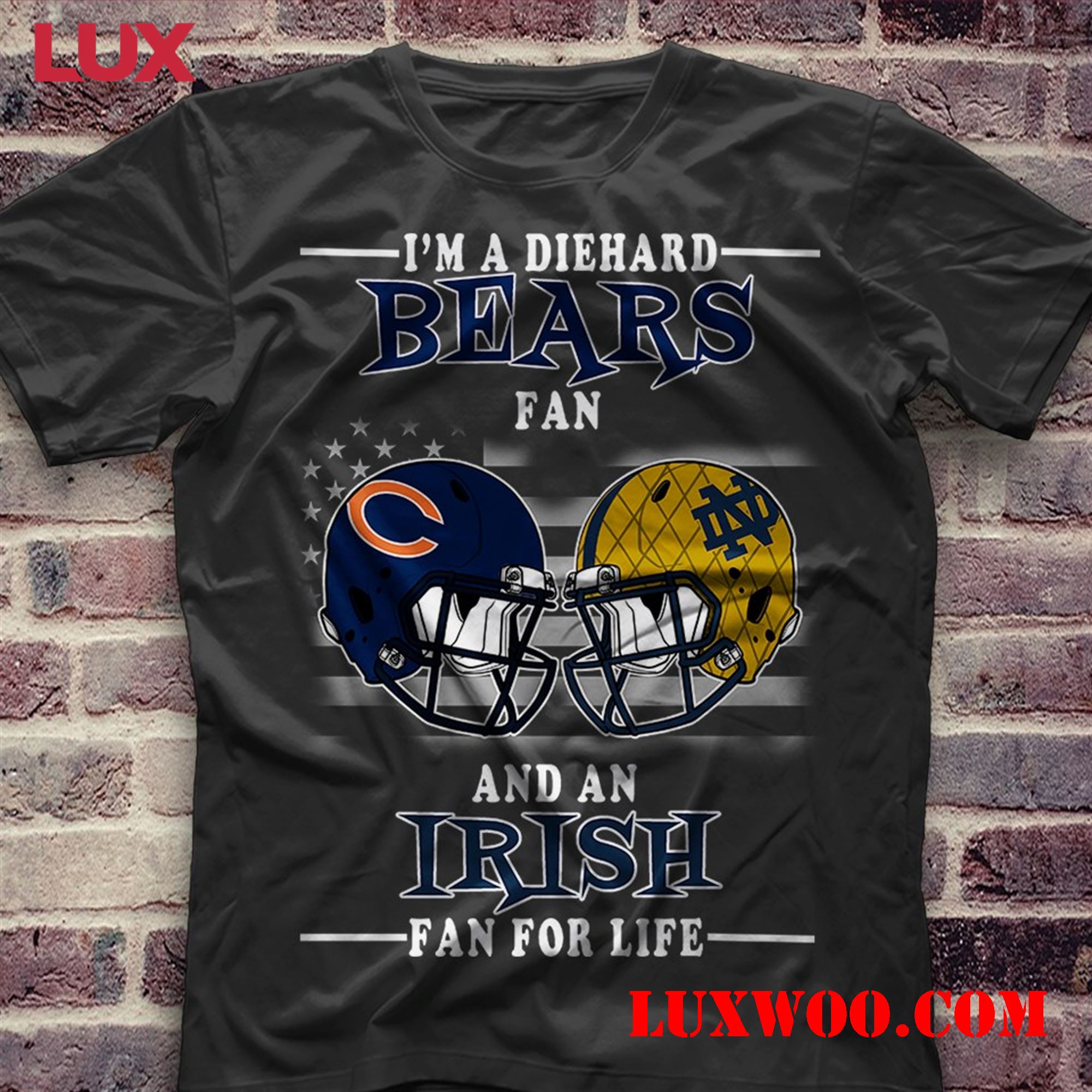 Nfl Chicago Bears Im A Diehard Chicago Bears Fan And Notre Dame Fighting Irish Fan For Life 