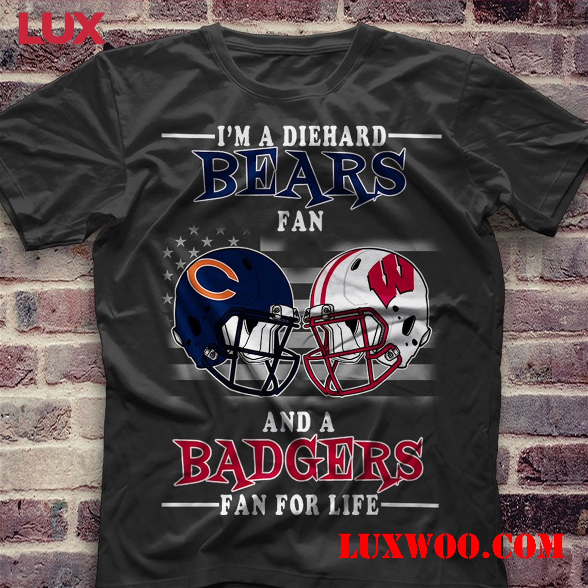 Nfl Chicago Bears Im A Diehard Chicago Bears Fan And Wisconsin Badgers Fan For Life 