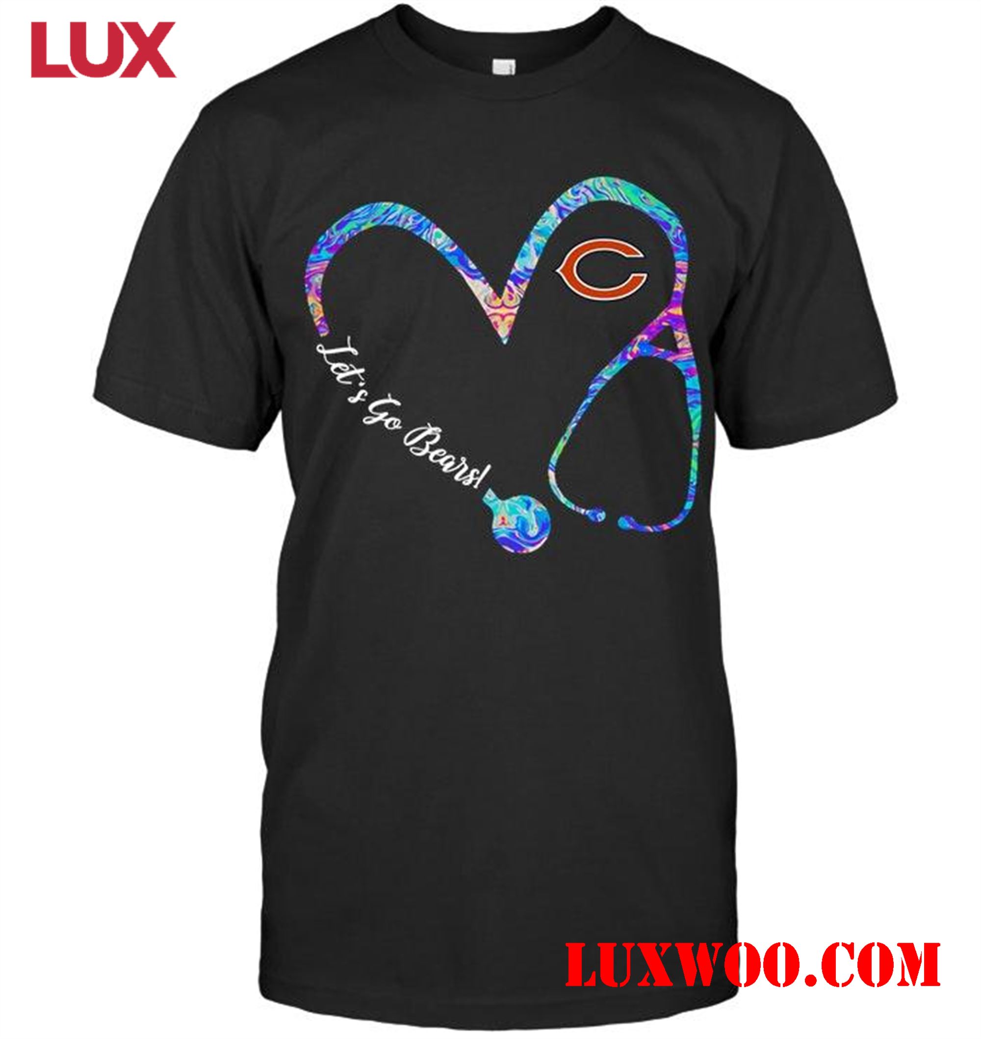 Nfl Chicago Bears Lets Go Chicago Bears Dyed Nurse Scope Love Shirt 