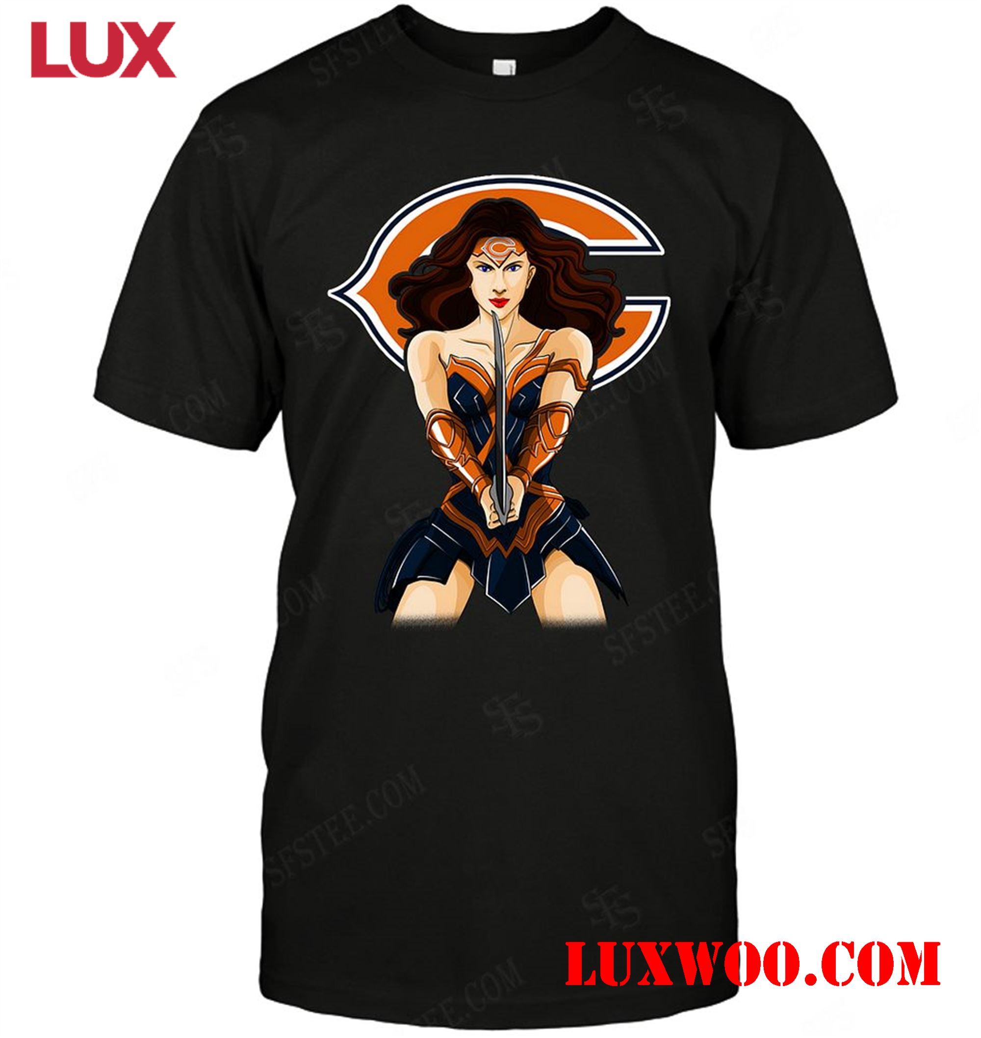 Nfl Chicago Bears Wonderwoman Dc Marvel Jersey Superhero Avenger 