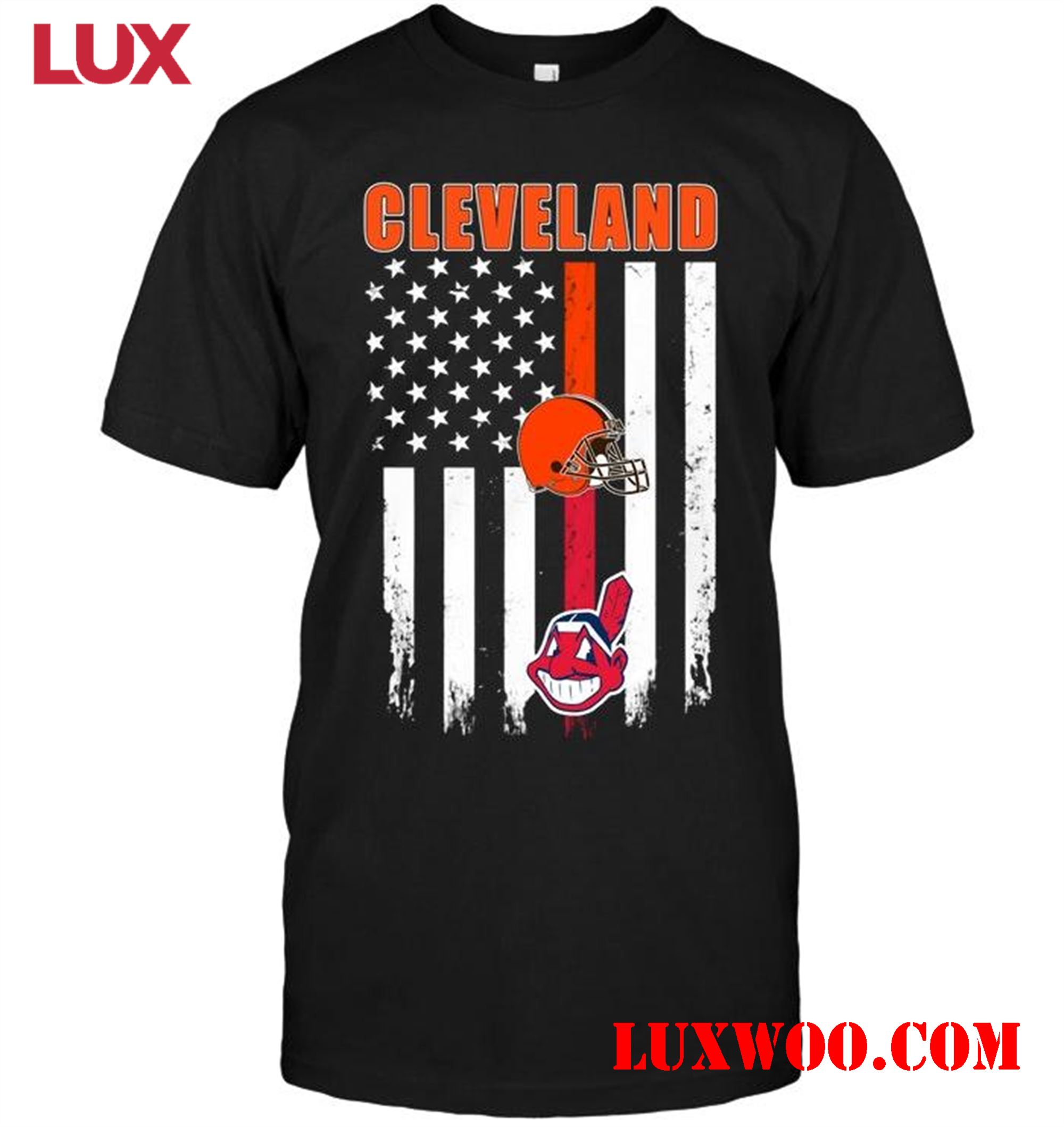 Nfl Cleveland Browns Cleveland Cleveland Browns Cleveland Indians American Flag Shirt 