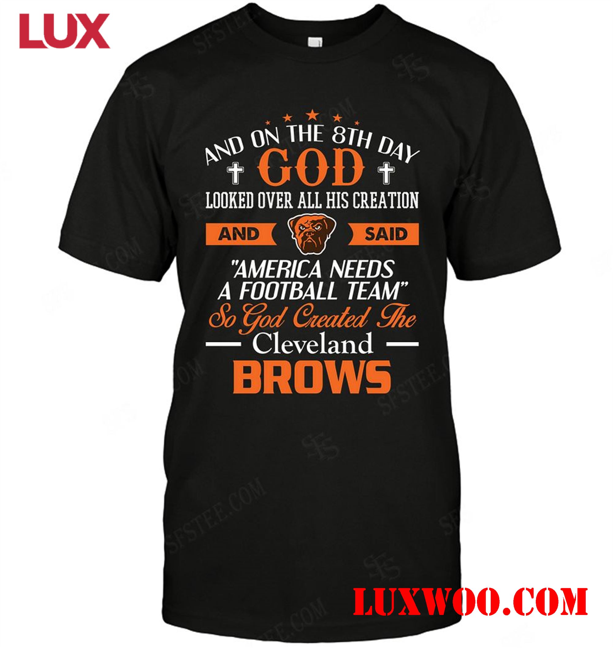 Nfl Cleveland Browns On The 8th Day God Created My Team 