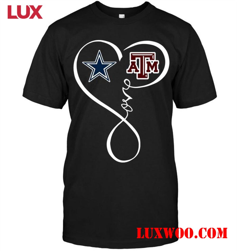 Nfl Dallas Cowboys Texas A M Aggies Love Heart Shirt 