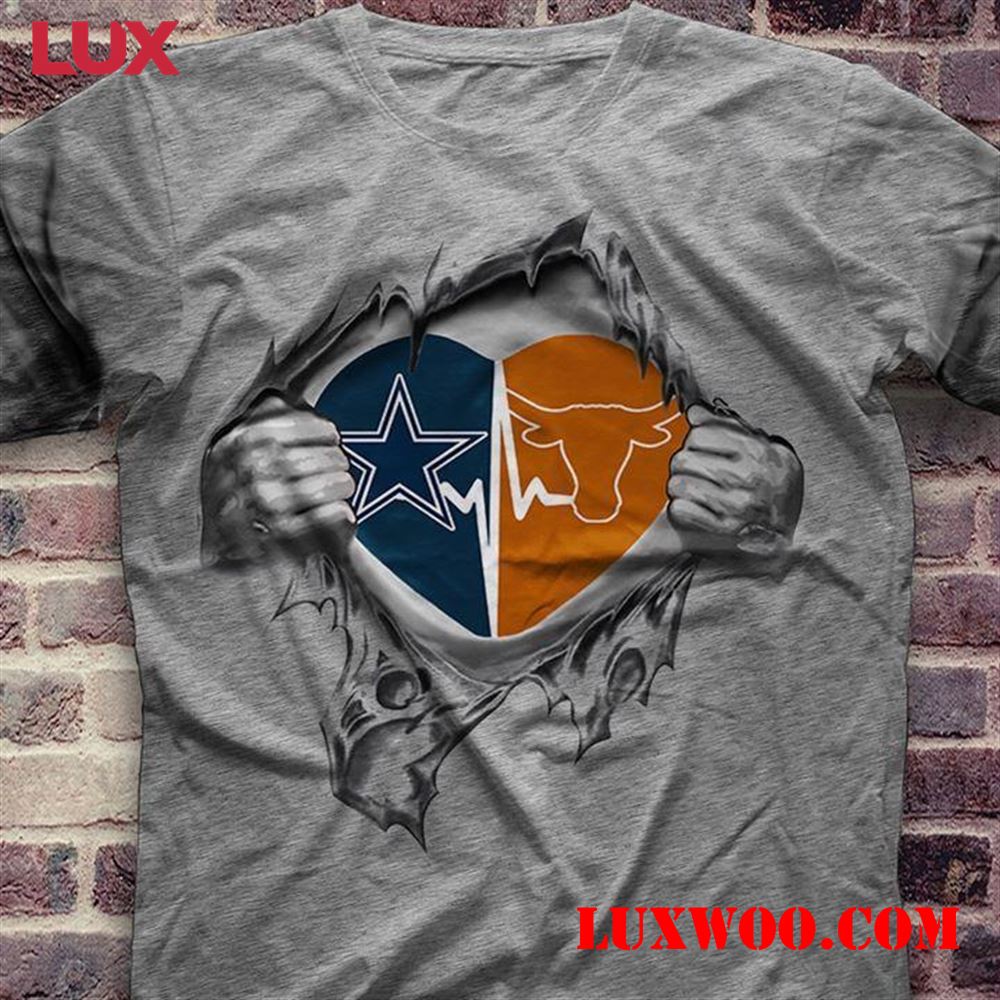 I Am A Cowboysaholic Heart Dallas Cowboys T-Shirt - TeeNavi