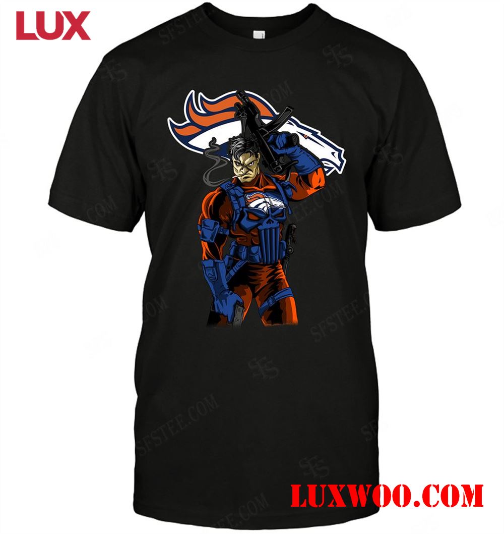 Nfl Denver Broncos Punisher Dc Marvel Jersey Superhero Avenger 