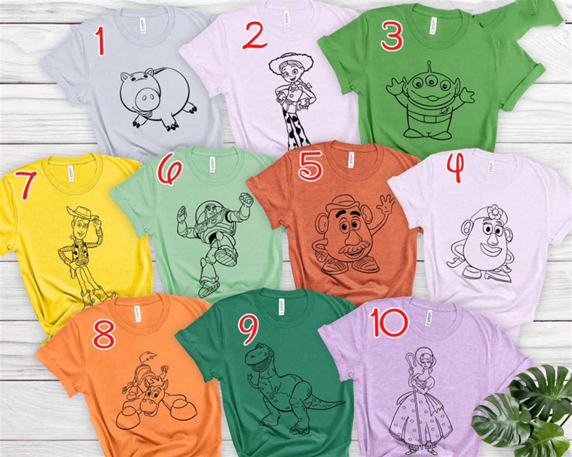 Customized Toy Tale Character Disney Family T-shirt 