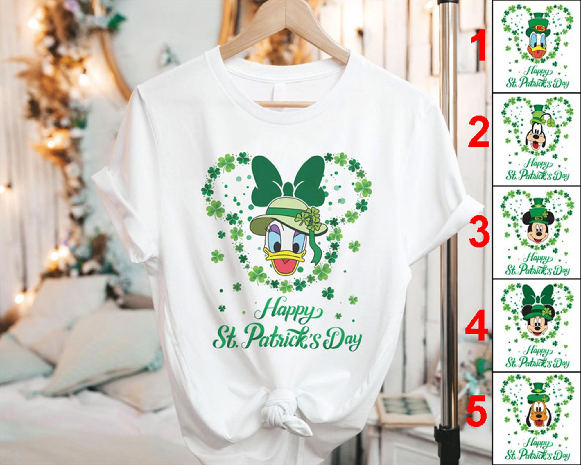 Happy St Patrick's Day Disney Trip With Household Tees Customized St Patrick's Day Disney Household Tee 