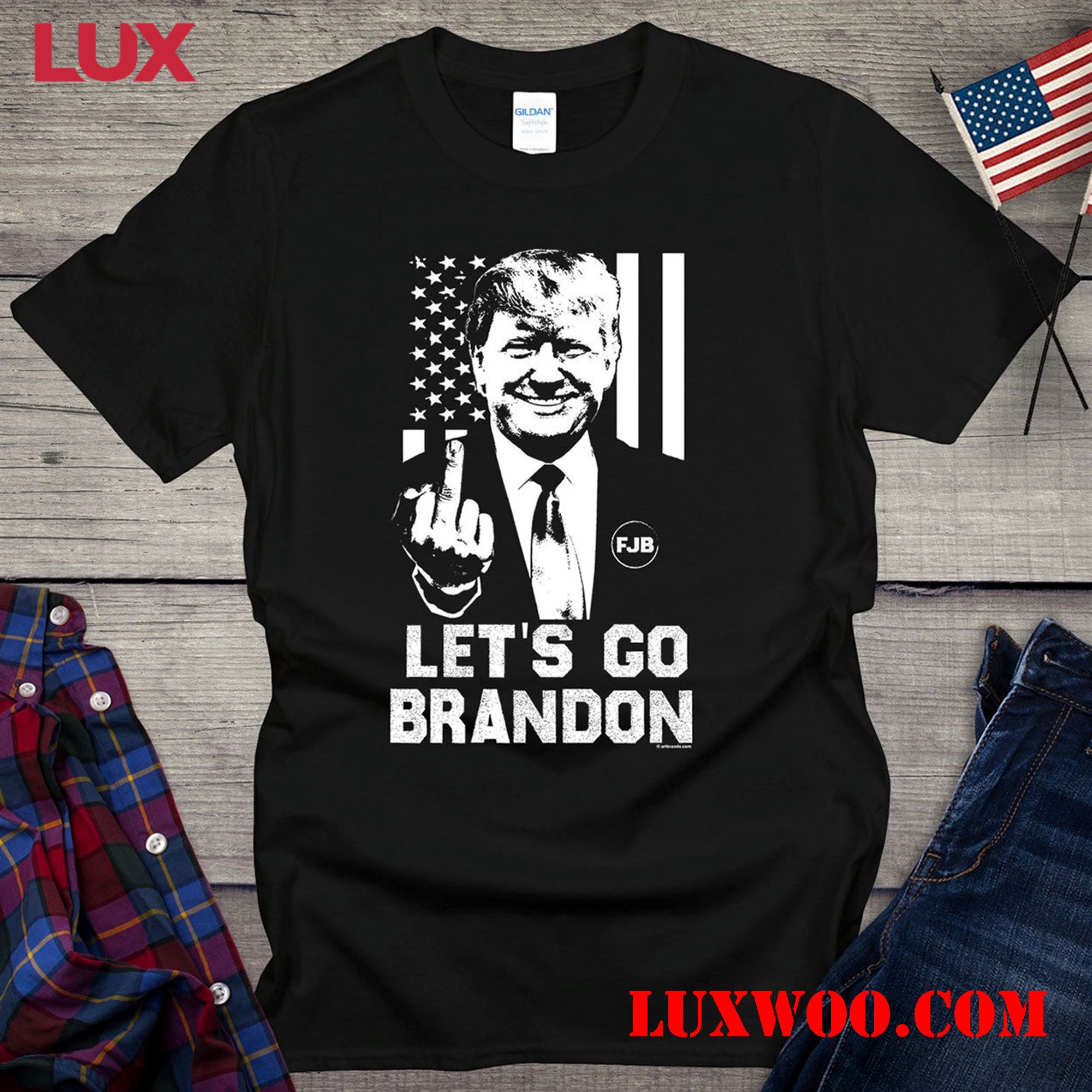 Let's Go Brandon Shirt Trump Flip Off Biden Shirt