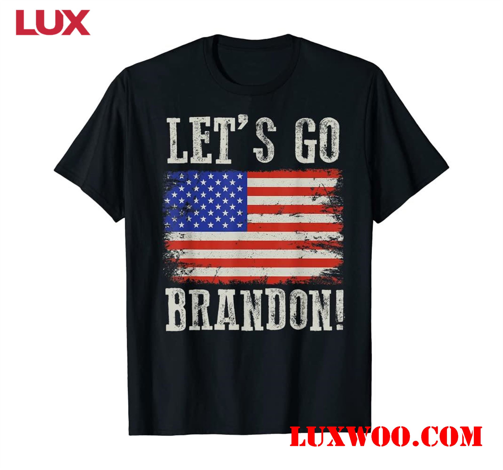 Vintage Let's Go Brandon American Flag Shirt