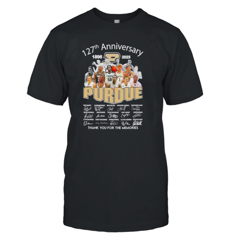 Special 127th Anniversary 1896 2023 Purdue Boilermakers Thank You For The Memories Signatures Shirt 