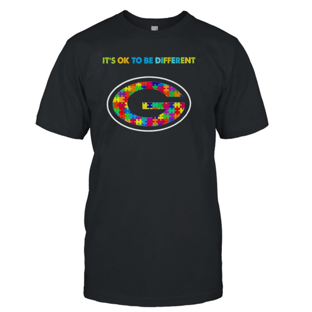 Special 2023 Green Bay Packers Autism Its Ok To Be Different Shirt 