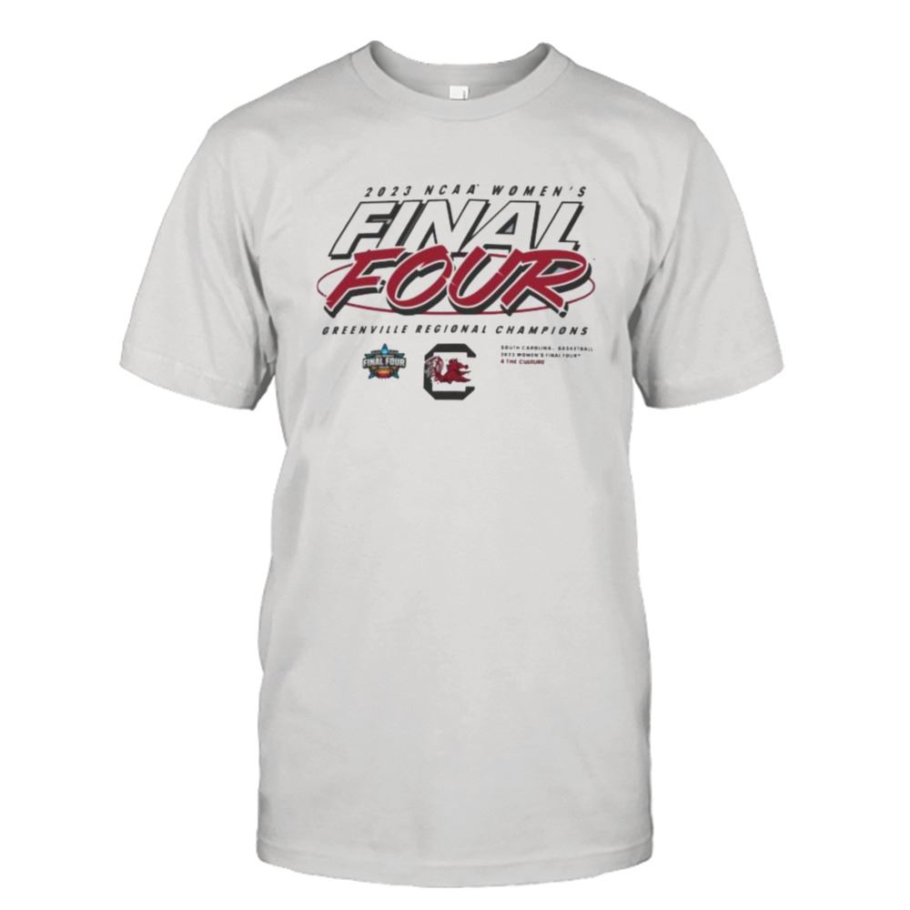 Limited Editon 2023 Ncaa Womens Basketball Final Four Greenville Regional Champions South Carolina Gamecocks T-shirt 