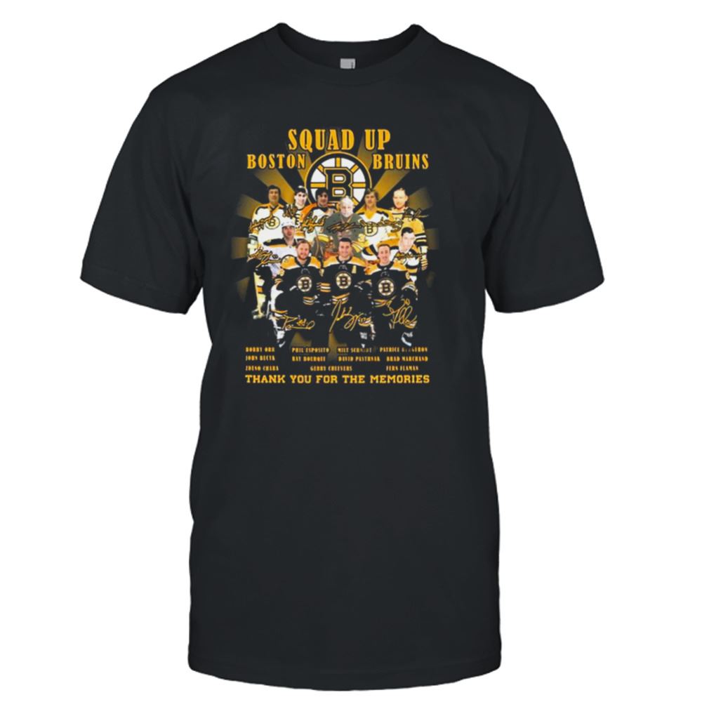 High Quality Boston Bruins Squad Up Thank You For The Memories Name Players Shirt 
