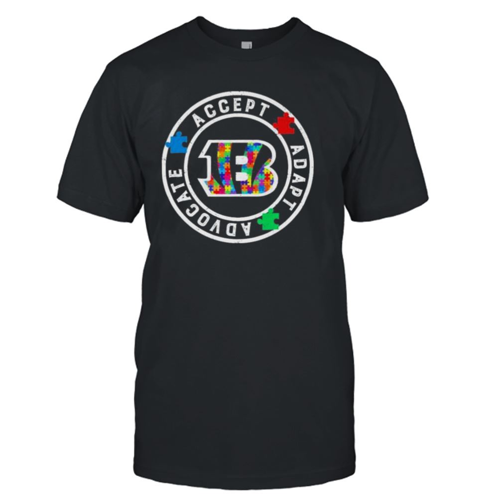 Happy Cincinnati Bengals Accept Adapt Advocate Autism Shirt 