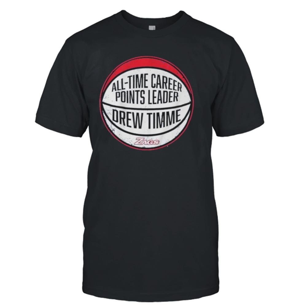 Attractive Gonzaga Bulldogs Drew Timme Alltime Career Points Leader Shirt 