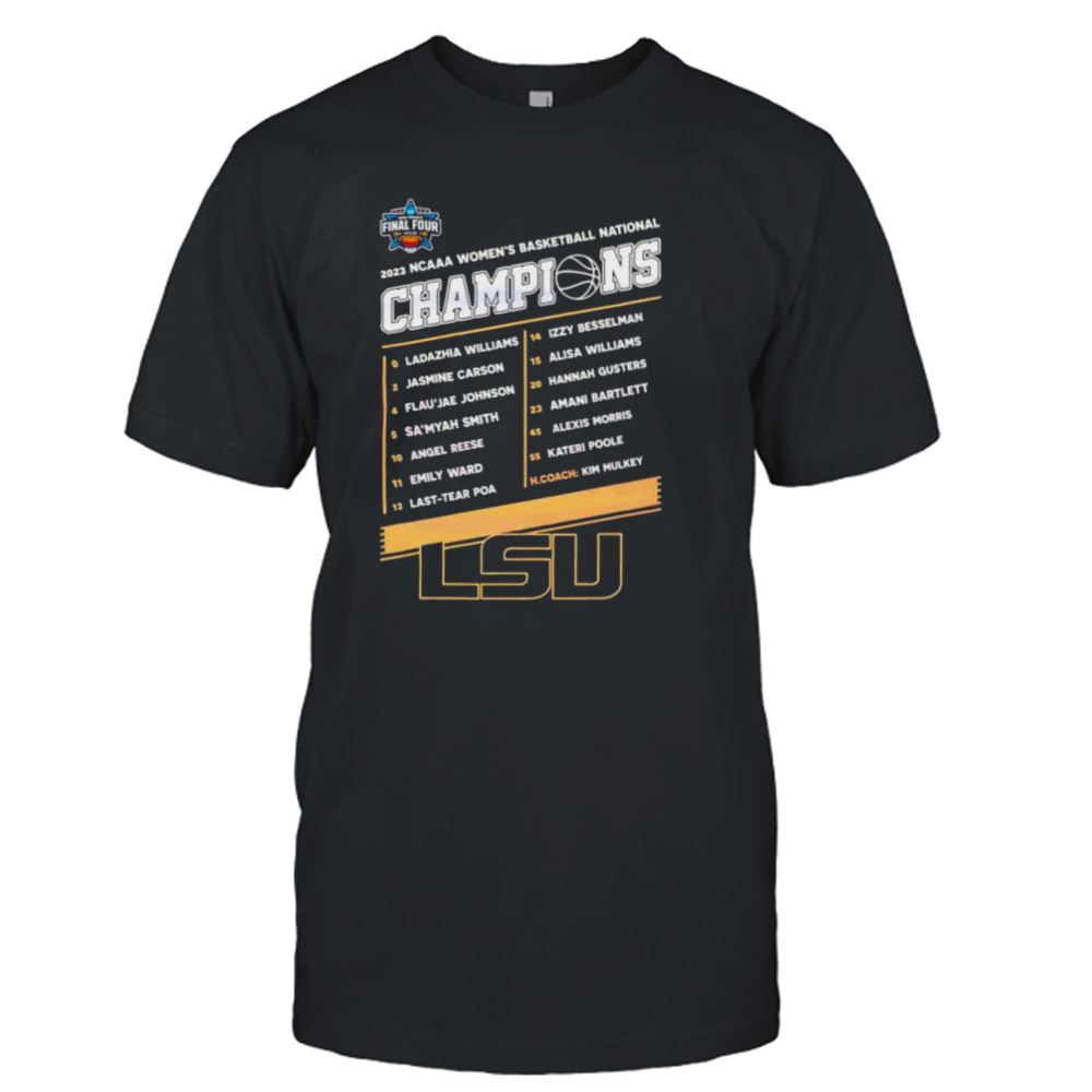 High Quality Lsu Tigers 2023 Ncaa Womens Basketball National Champions Shirt 