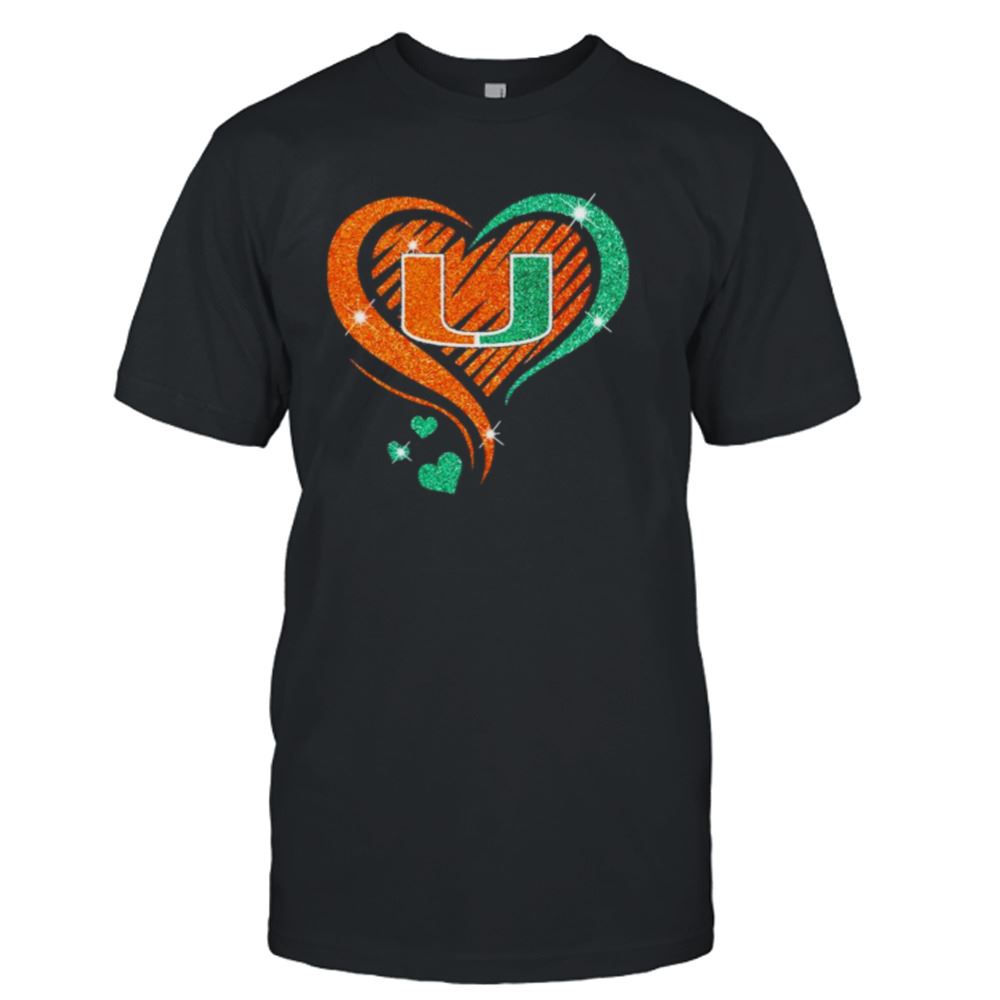 Promotions Miami Hurricanes Basketball Love Heart Diamond 2023 Ncaa Shirt 