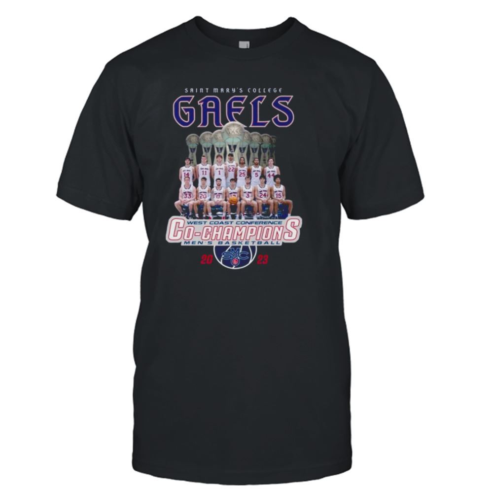 Awesome Saint Marys College Gaels West Coast Conference Co-champions Mens Basketball 2023 Shirt 