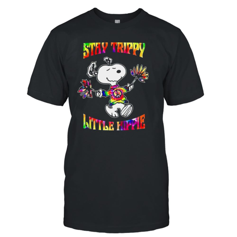 Special Snoopy Stay Trippy Little Hippie T-shirt 