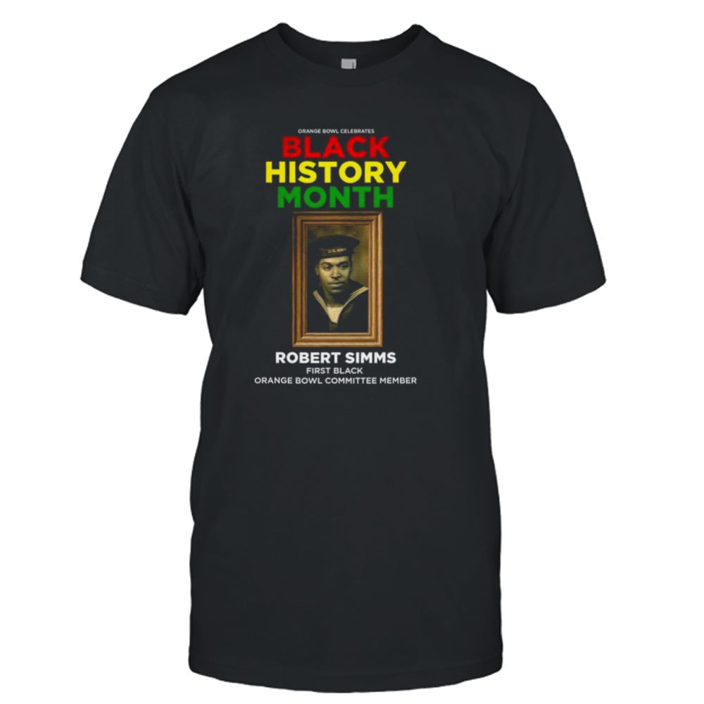 Gifts Black History Month Robert Simms First Black Shirt 