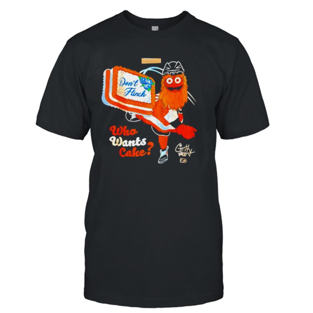 Special Gritty Mascot Dont Flinch Who Wants Cake Shirt 