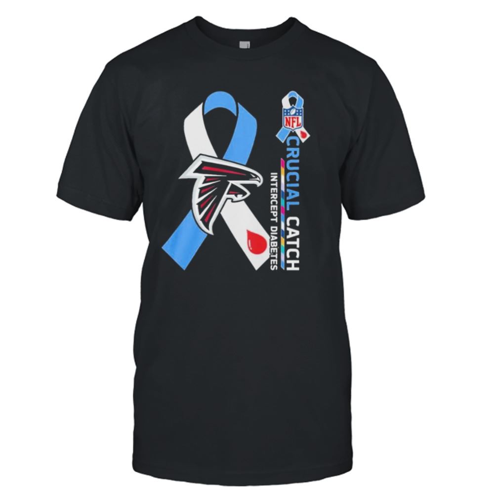 Amazing Nfl Atlanta Falcons Crucial Catch Intercept Diabetes Shirt 