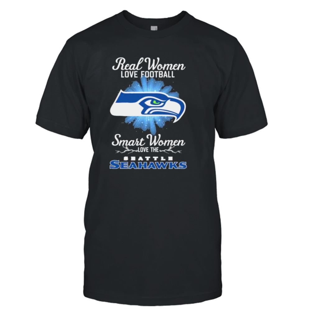 Best Real Women Love Football Smart Women Love The Seattle Seahawks 2023 Logo Shirt 