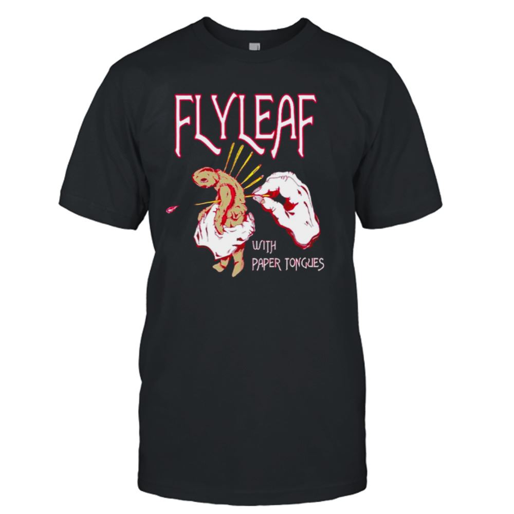 Great With Paper Tongue Flyleaf Band Logo Shirt 