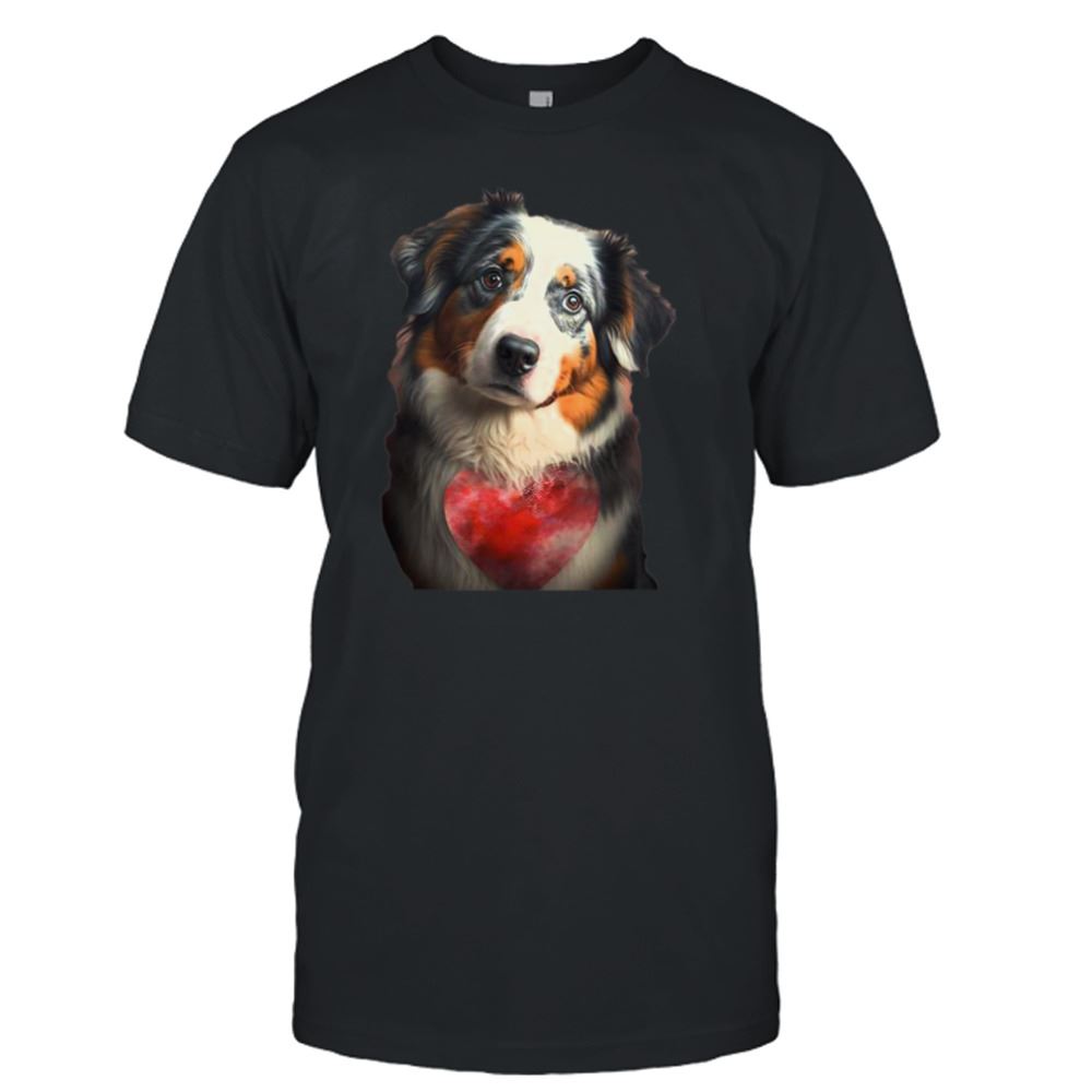 Best Australian Shepherd Valentines Day Shirt 