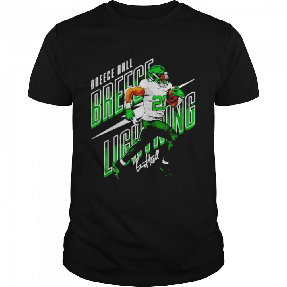 Happy Best Breece Hall Breece Lightning New York Jets Shirt 