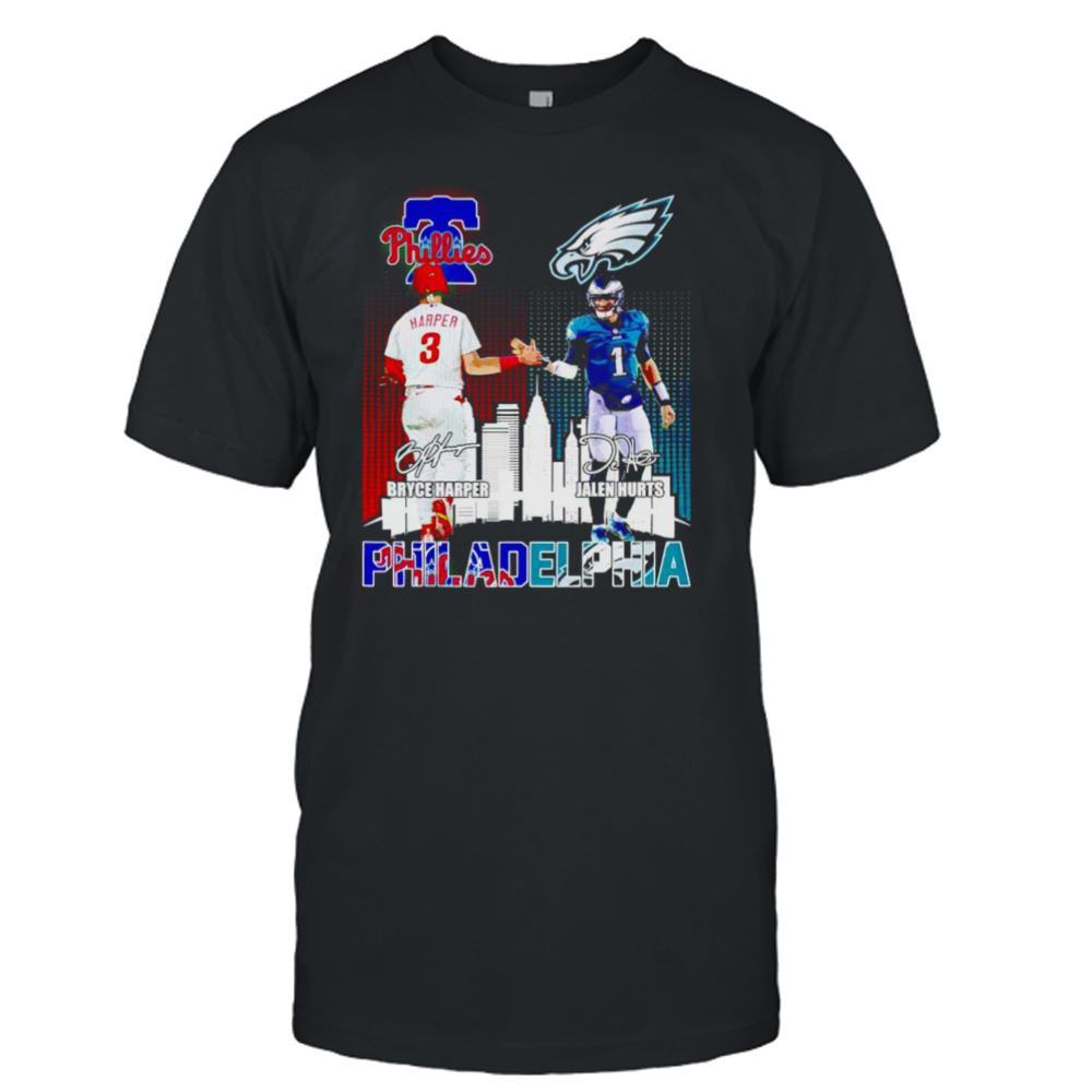 Promotions Bryce Harper And Jalen Hurts Philadelphia City Of The Champions Shirt 