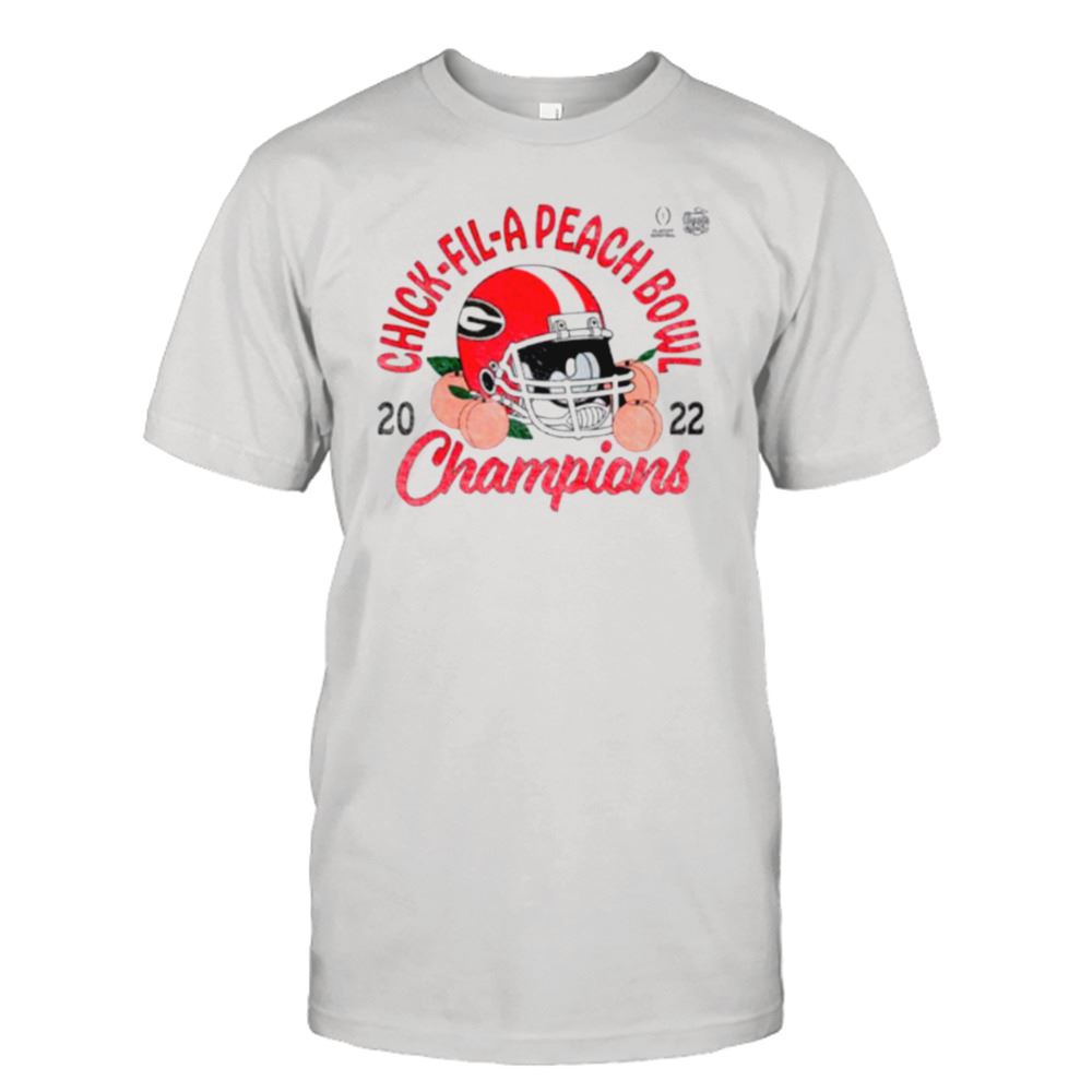 Awesome Georgia Bulldogs Womens College Football Playoff 2022 Peach Bowl Champions Favorite Cheer Shirt 